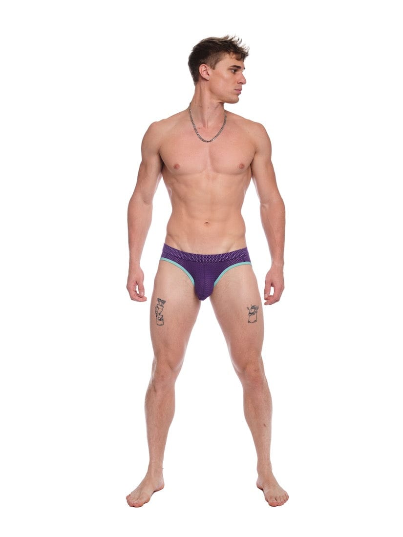 Performance Mesh Y Jock Purple - Comfortable Athletic Underwear for Men - Perfect for Running, Gym Workouts & Sports Activities