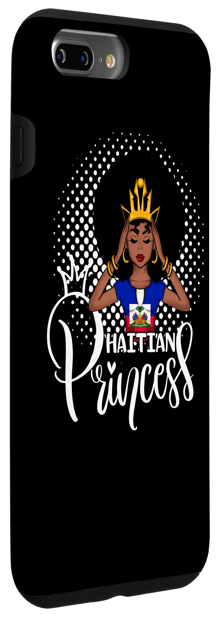 Premium Haitian Princess iPhone 7 Plus/8 Plus Case - Elegant Floral Design, Shockproof Protection - Perfect for Everyday Use, Travel & Gift Giving