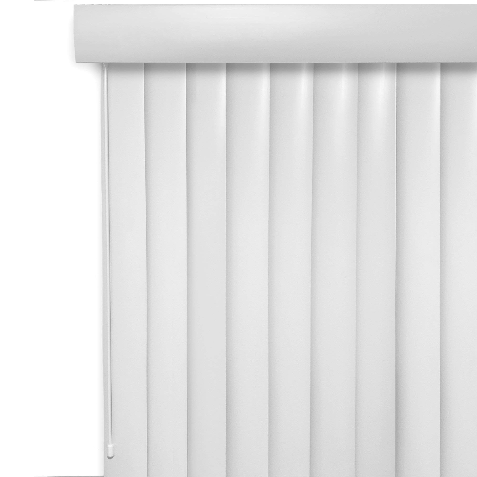 Premium White Mood Vertical Blinds for Sliding Doors, Patio Doors & French Doors - 47 x 36 Inch Window Coverings for Home & Office - Perfect for Living Rooms, Bedrooms and Sunrooms