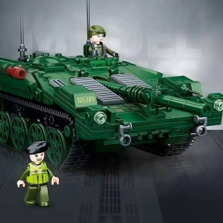 Sluban Military STRV 103 Main Battle Tank Building Blocks Set - 692PCS Army Tank Model Kit for Adults & Kids, Perfect for Military Enthusiasts & Collectors | Great for Display, Gift Giving & STEM Learning
