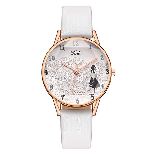 Elegant Digital White Watch with Small Diamonds - Stylish Casual Belt Dial Quartz Watch for Women - Perfect for Everyday Wear, Office, and Special Occasions