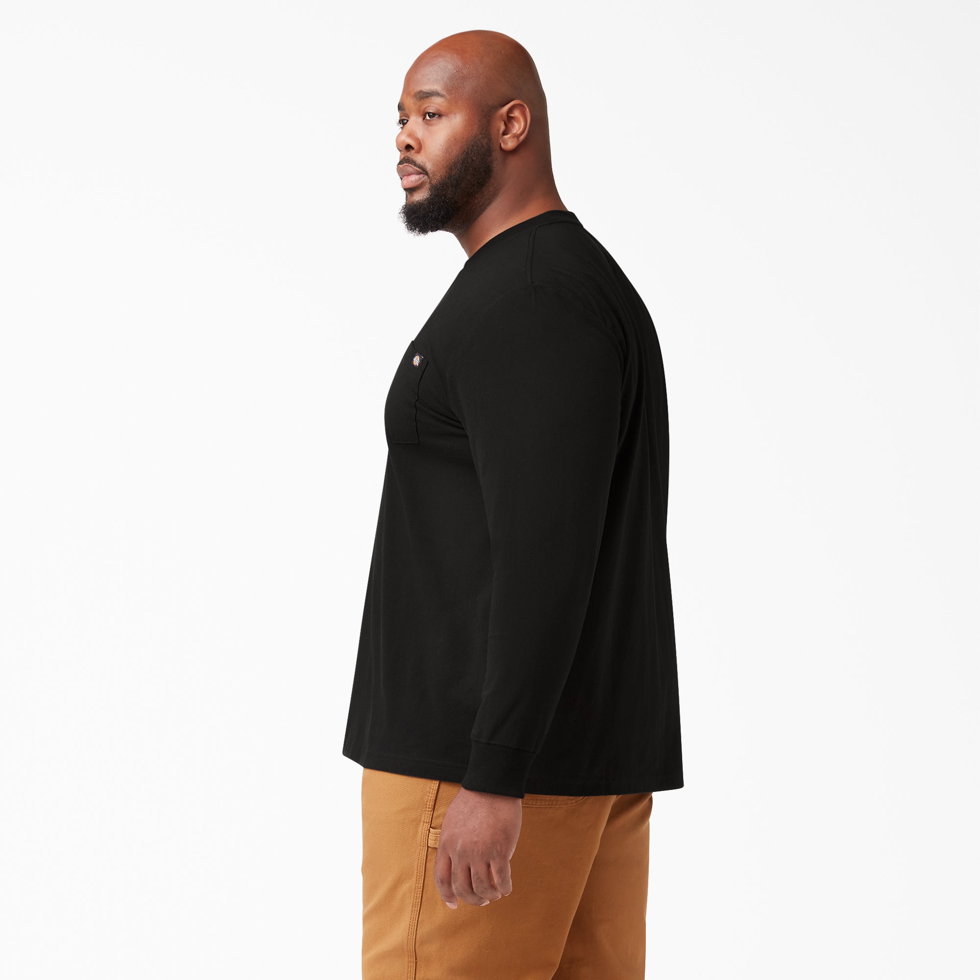 Dickies Men's Heavyweight Long Sleeve Crew Neck T-Shirt - Durable Workwear for Construction, Landscaping & Outdoor Activities