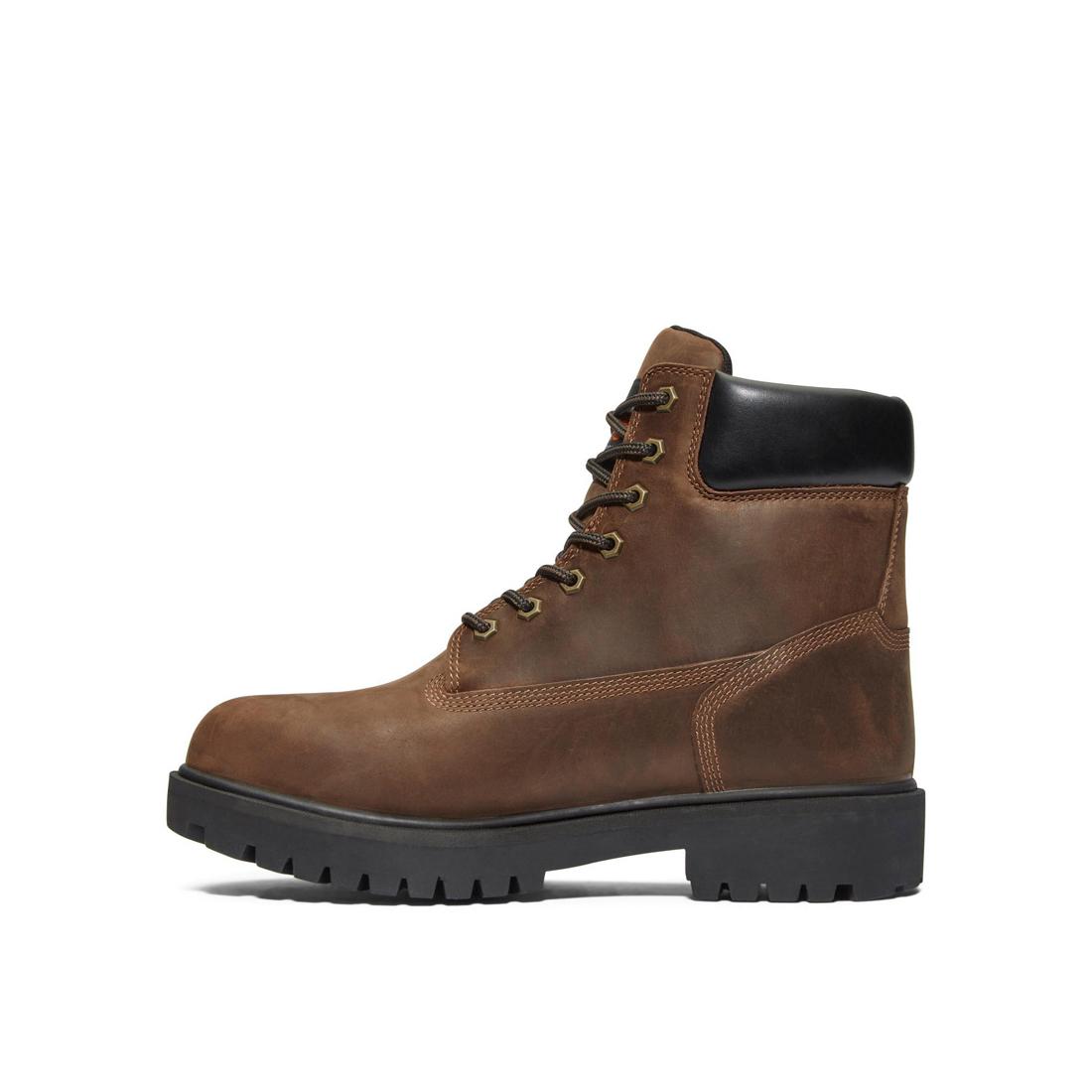 6 Inch Soft Toe Waterproof Insulated 200G Work Boots for Men - Dark Brown - Comfortable & Durable for Construction, Hiking & Outdoor Activities