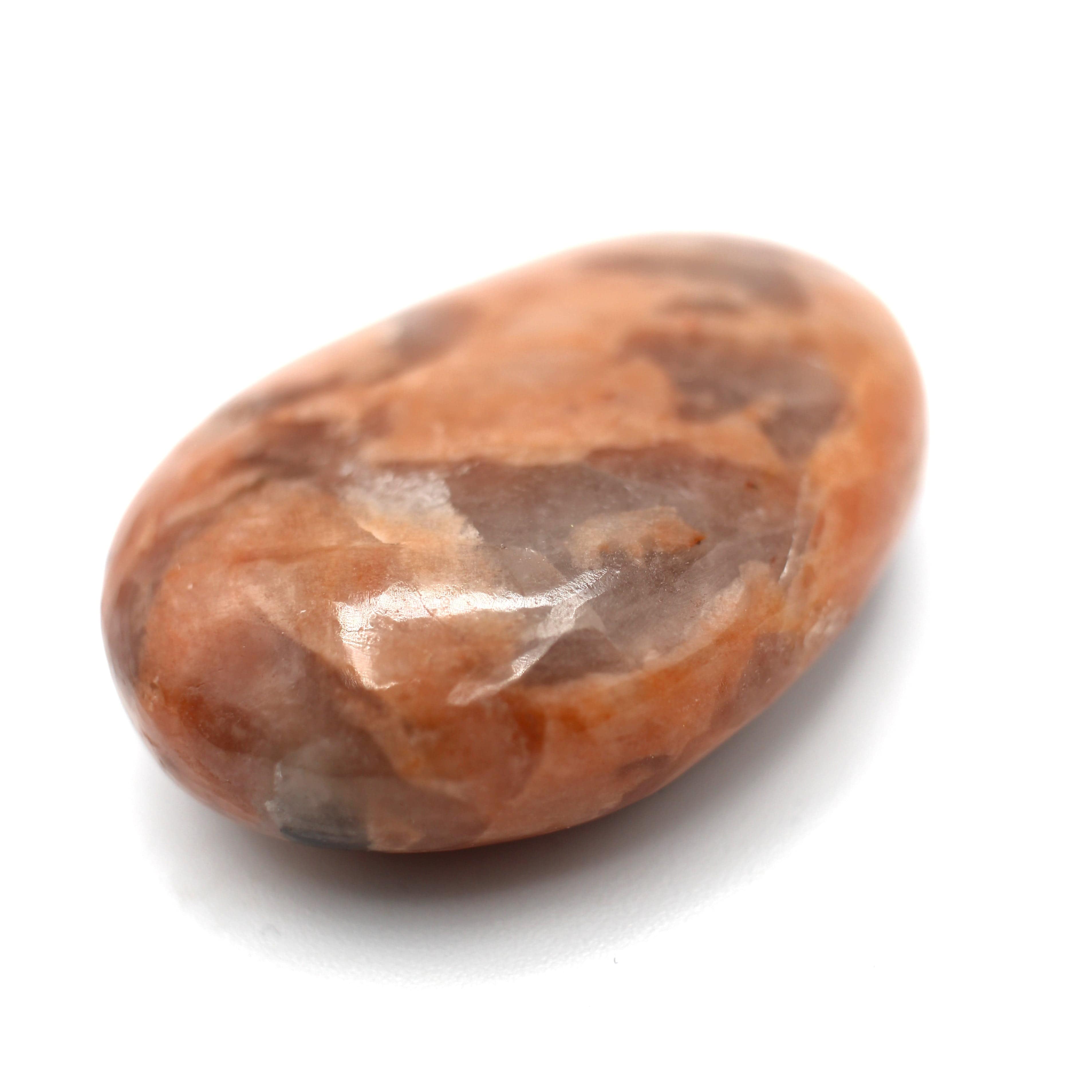 Canadian Peach Moonstone Palm Stone - Healing Crystal for Meditation, Stress Relief & Energy Balancing - Perfect for Yoga, Reiki & Spiritual Practices