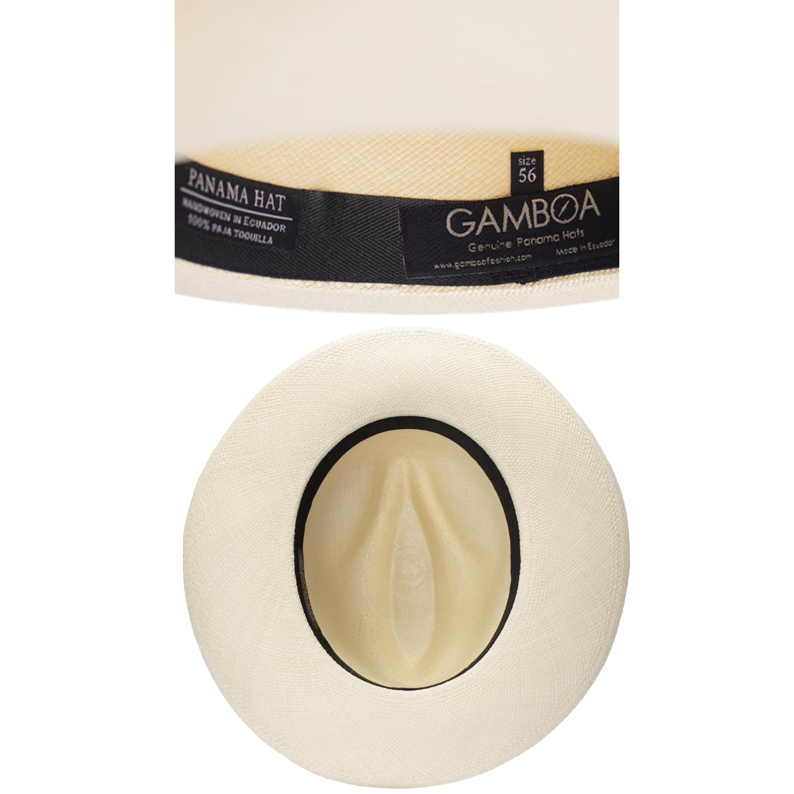 Original Panama Hat for Men & Women - Gamboa Fedora Straw Summer Sun Hat with UV UPF50+ Protection - Perfect for Beach, Travel & Outdoor Activities