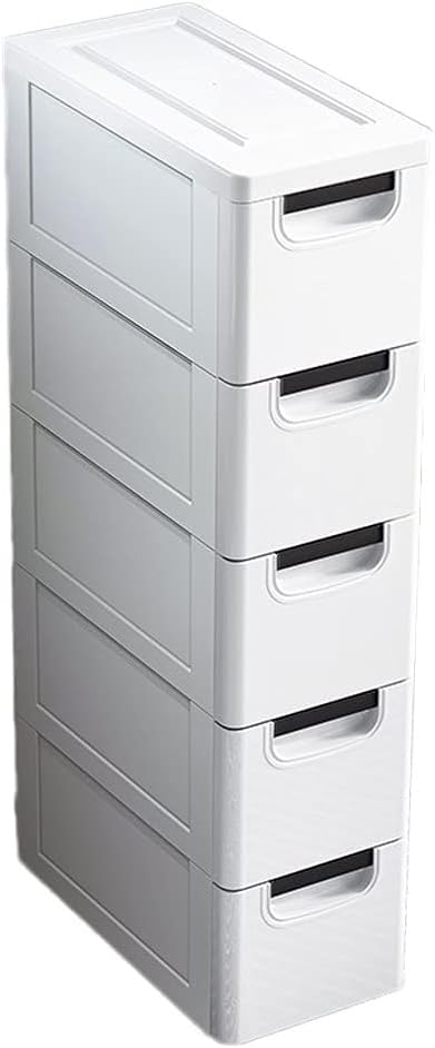 20cm White 3-Tier Storage Cabinet Drawer Organizer for Toys, Gaps & Small Spaces - Perfect for Kids Room, Closet & Office Organization