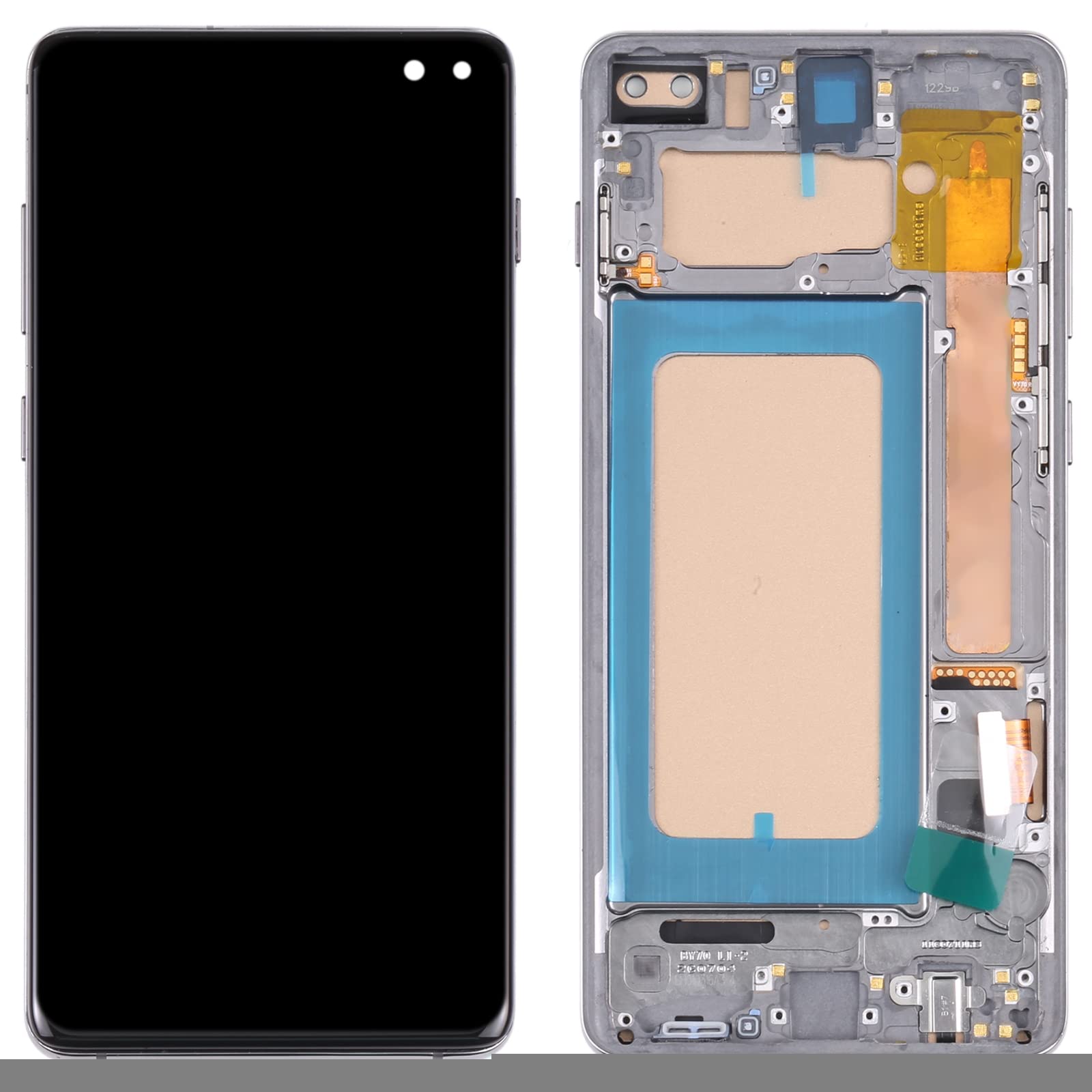 Original Samsung Galaxy S10+ SM-G975 LCD Screen Replacement - TFT Display Digitizer Full Assembly with Frame (No Fingerprint Support) | DIY Phone Repair Parts for Cracked/Damaged Screens | Perfect for Home, Office & Travel Use