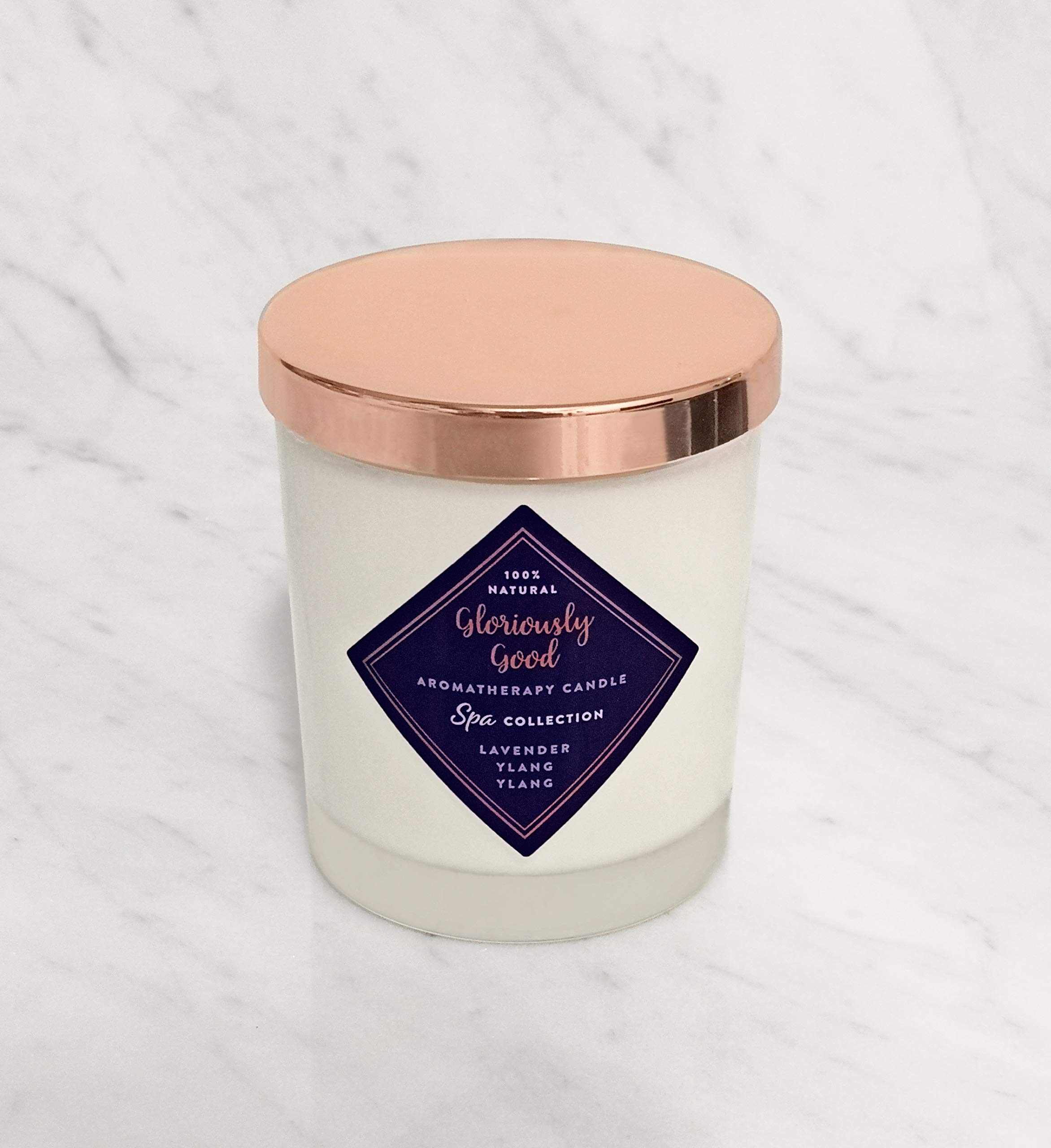 Luxury Lavender & Ylang Ylang Spa Gift Set - Soy Wax Candle, Coconut Oil Roll-on, Dead Sea Salt Scrub | Relaxing Aromatherapy & Self-Care Kit for Home Spa, Bath, and Massage