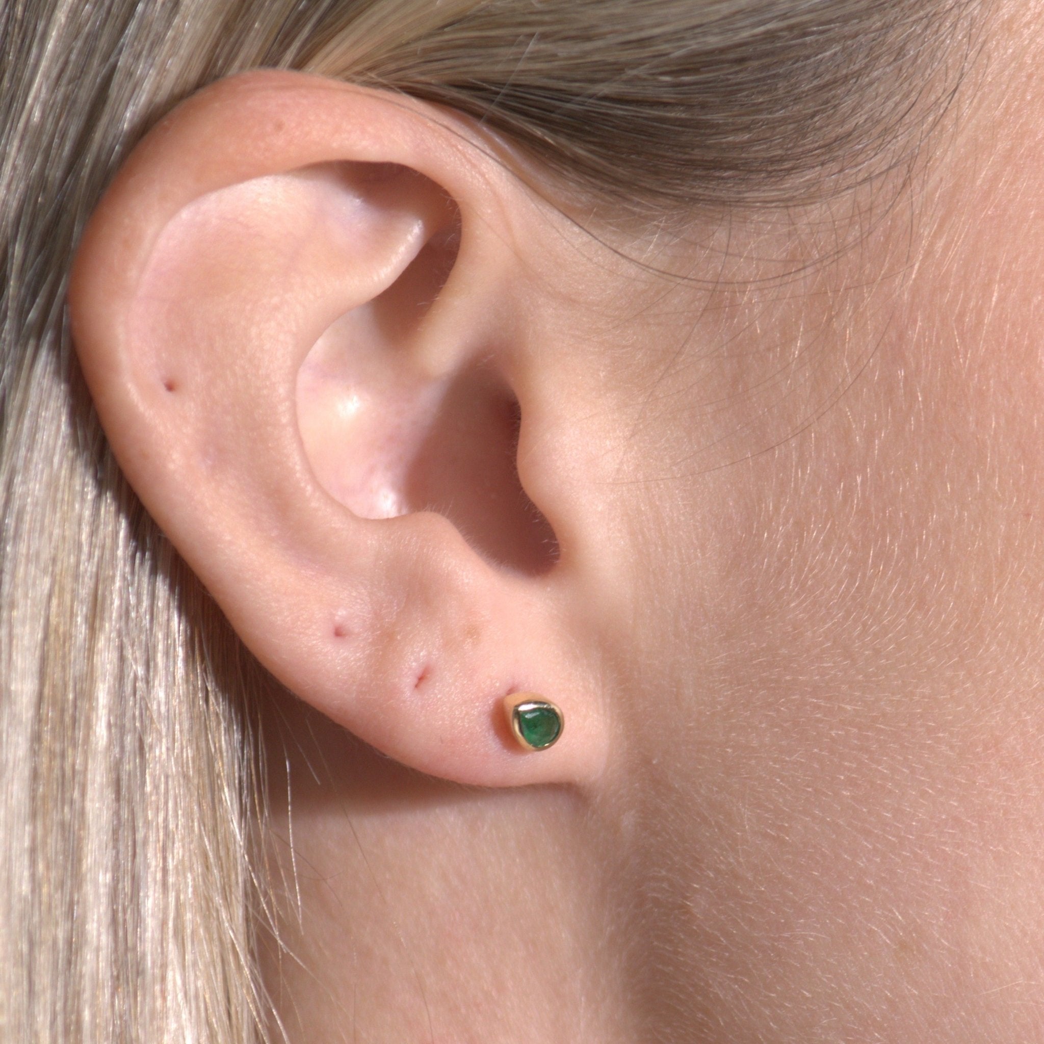 14K Yellow Gold Green Agate Teardrop Earrings - Bezel Set Dangle Earrings for Women, Elegant Jewelry Gift for Birthday, Anniversary & Special Occasions