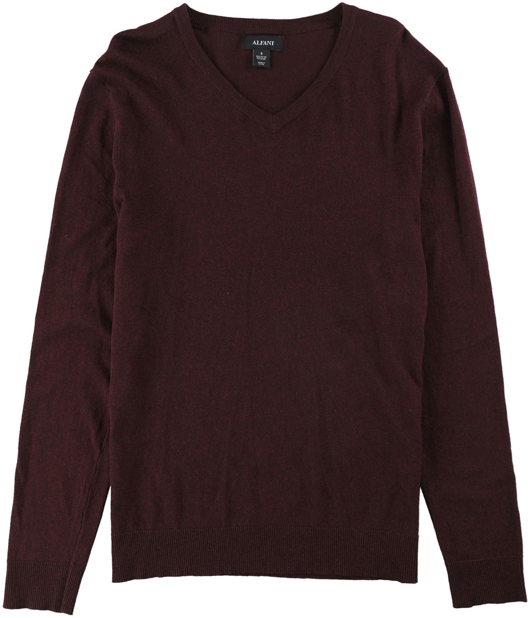 Alfani Men's Red Knit Pullover Sweater - Medium Size | Comfortable & Stylish Casual Wear for Fall & Winter