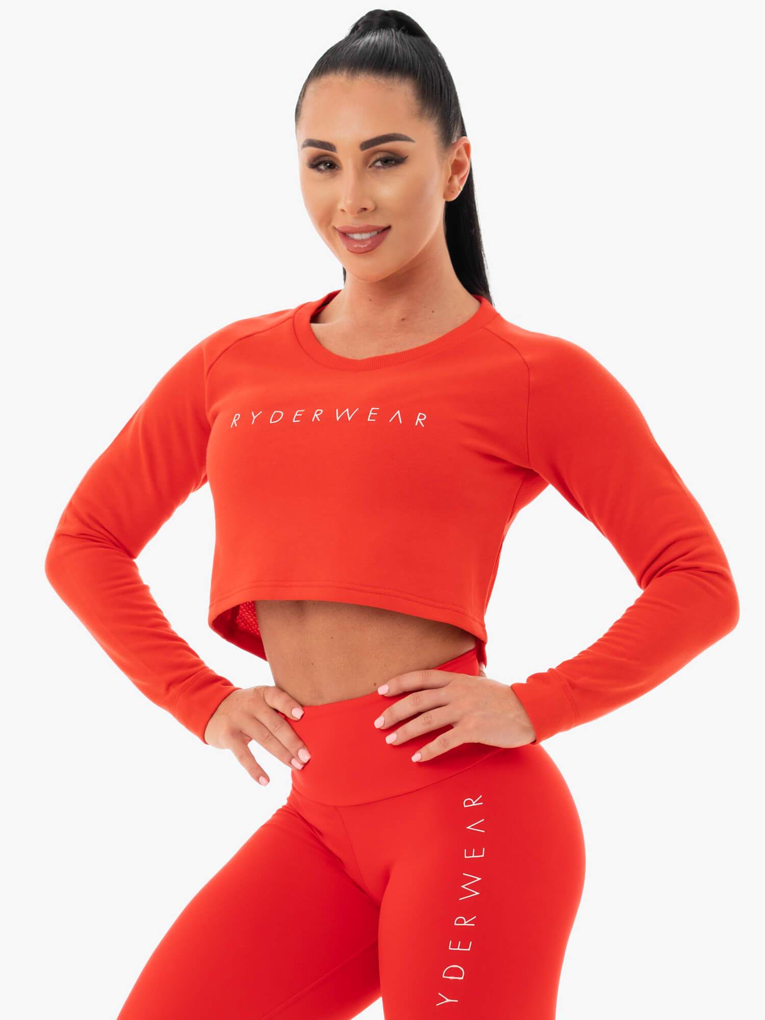 Staples Cropped Sweater for Women - Soft Red Knit Pullover | Perfect for Casual Outfits, Layering & Fall Fashion