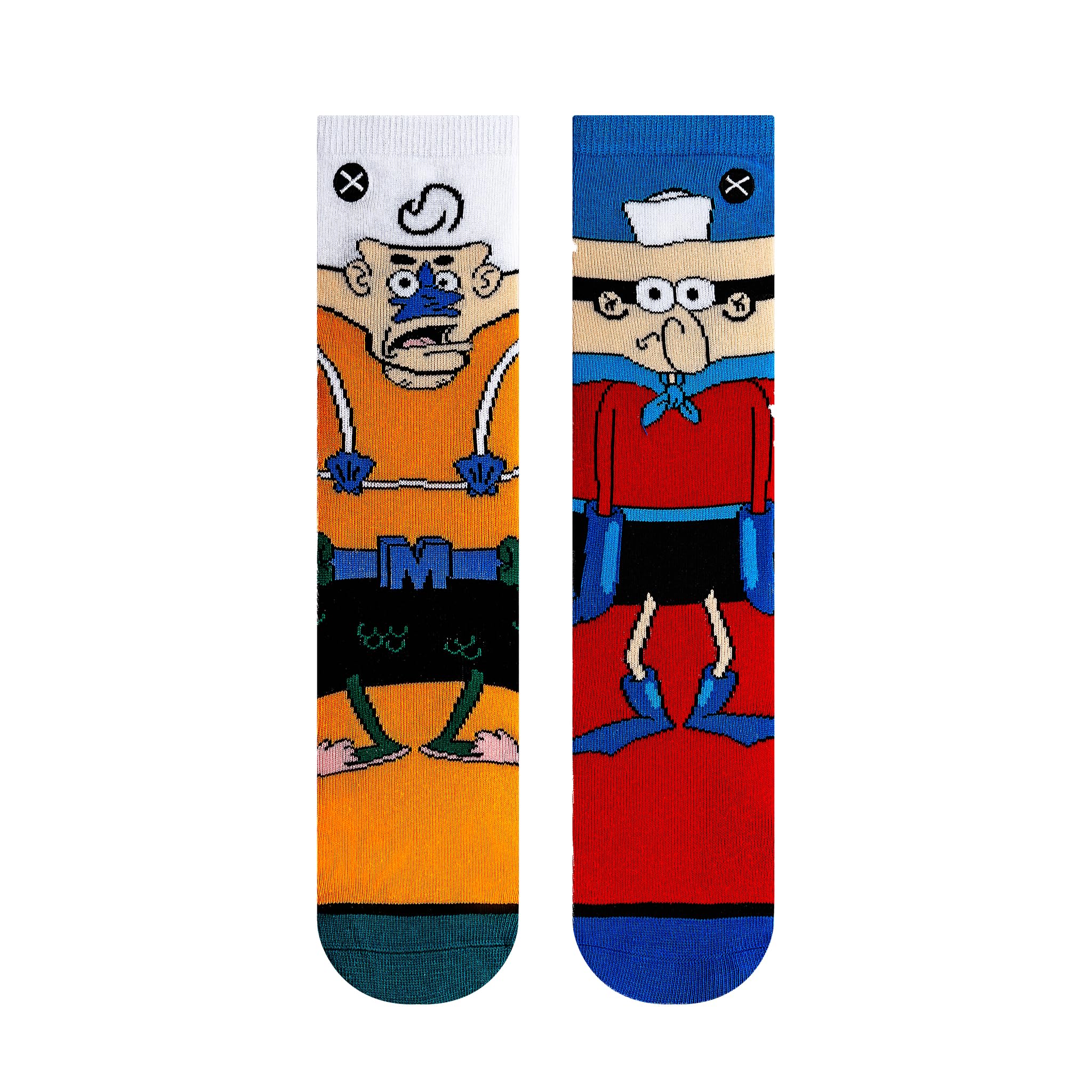 Odd Sox Nickelodeon Kids Socks - SpongeBob & Teenage Mutant Ninja Turtles Crew Socks for Boys & Girls (Size 7-10) - Fun Cartoon Character Socks for School, Play & Everyday Wear