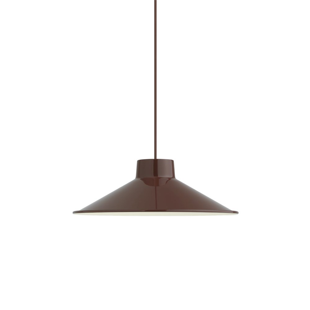 Muuto Top Pendant Lamp in Deep Red - 4 Size Options | Modern Scandinavian Hanging Light for Dining Room, Kitchen Island & Living Room Decor