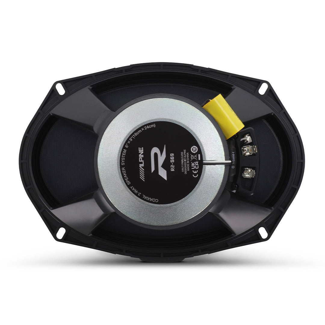 Alpine R2 S69 R Series 6x9 2-Way Hi-Res Coaxial Car Speakers - 300W Peak Power - Premium Sound for Cars, Trucks & SUVs - Perfect for Upgrading Factory Audio Systems
