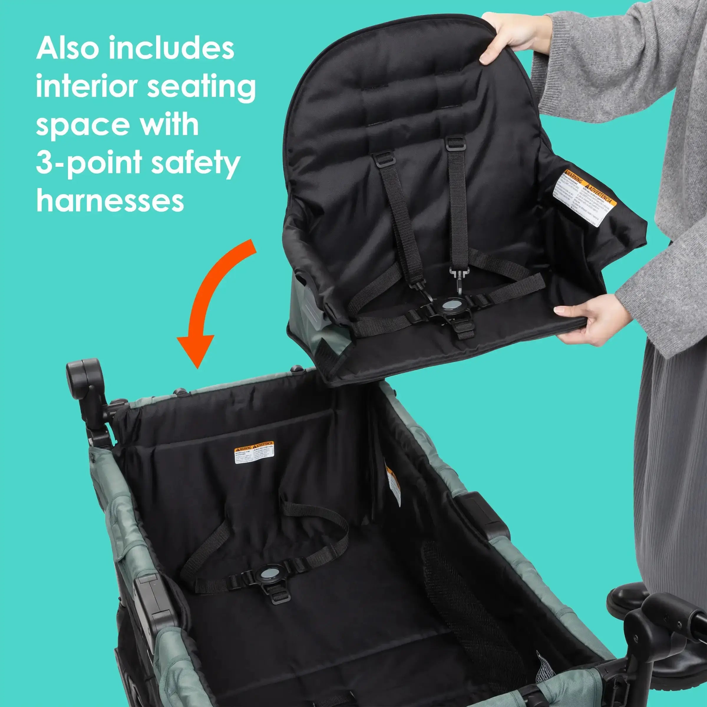 Quest PLUS 3-in-1 Stroller Wagon in Madrid Green - Convertible Baby Stroller & Wagon for Toddlers (Target Exclusive) | Perfect for Park Outings, Beach Trips & Family Adventures