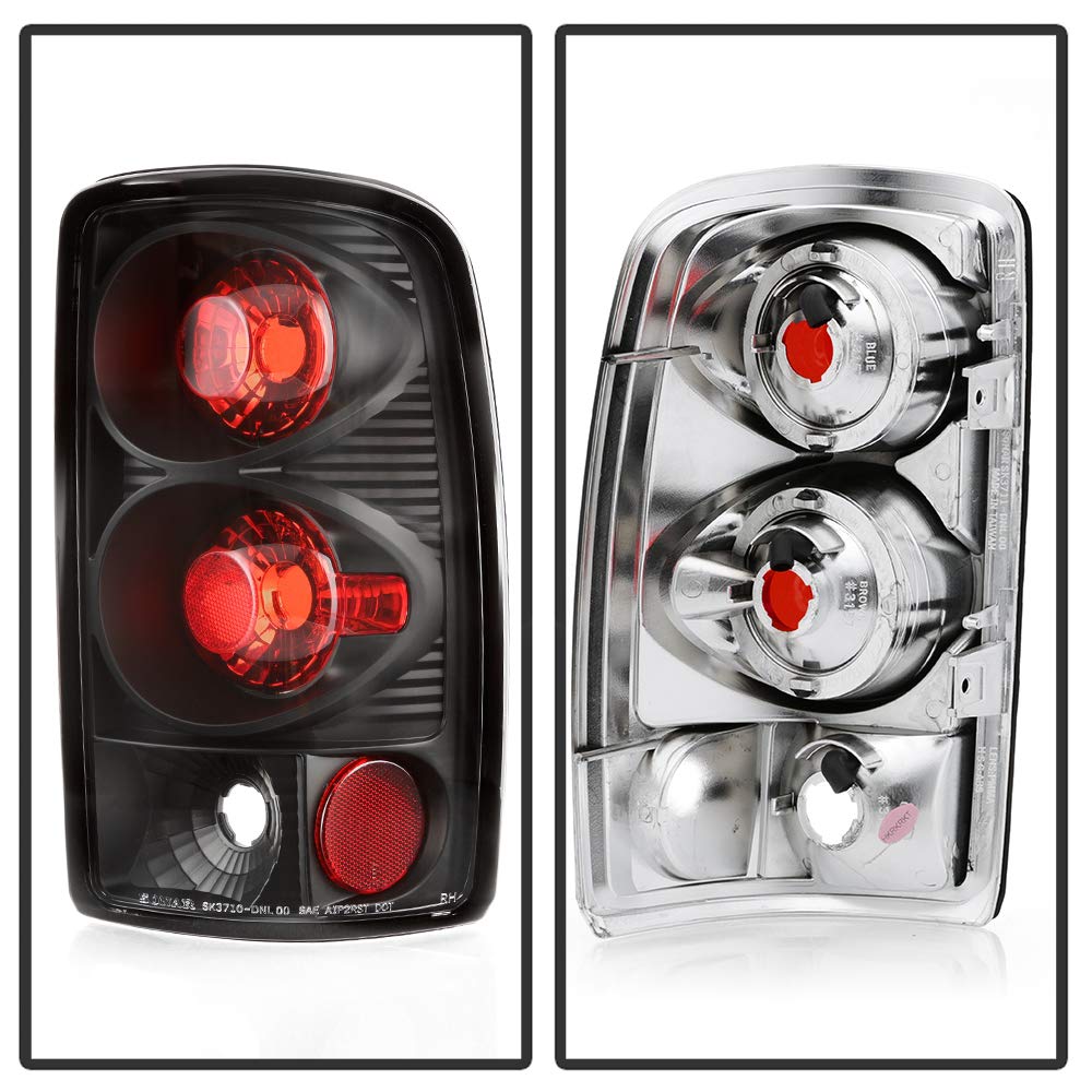 ACANII Black LED Tail Lights Brake Lamps Pair for 2000-2006 GMC Yukon Suburban Chevy Tahoe - Driver & Passenger Side Replacement - Enhance Night Visibility & Style for Trucks & SUVs