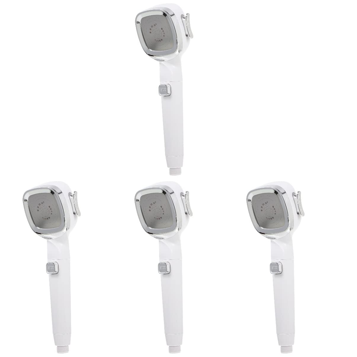 Zerodeko 4-Pack High Pressure Handheld Shower Head Replacement Nozzle - Adjustable Shower Sprayer with 5 Settings for Powerful Water Flow - Perfect for Bathroom, RV, and Pet Washing