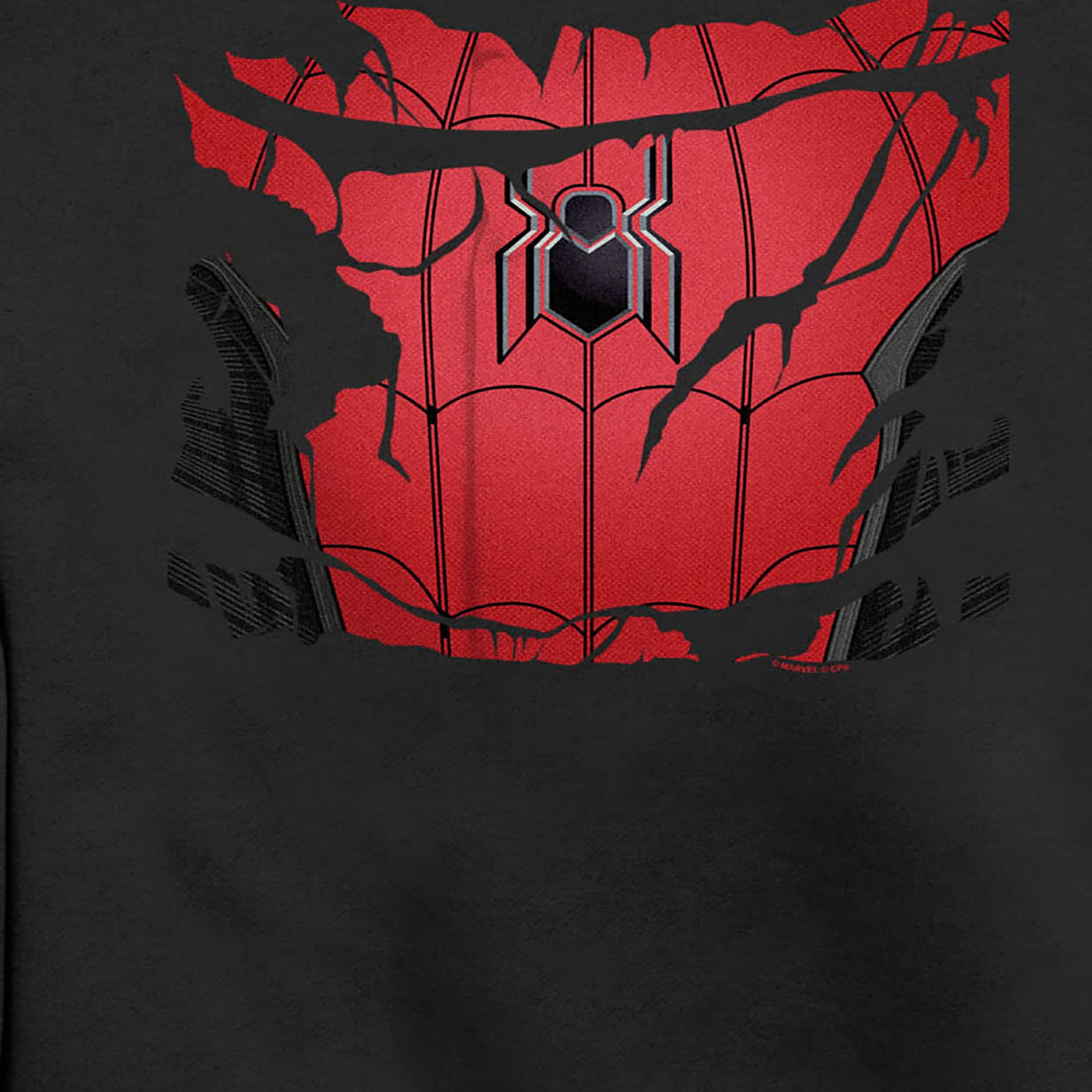 Men's Marvel Spiderman: No Way Home Ripped Costume Sweatshirt - Superhero Cosplay & Casual Wear for Halloween, Comic Con & Everyday Fashion