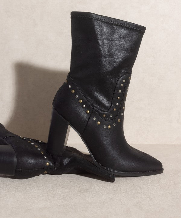 Western Studded Boots for Women - Stylish Cowgirl Ankle Boots with Metal Studs | Perfect for Country Concerts, Rodeos & Western Fashion Outfits