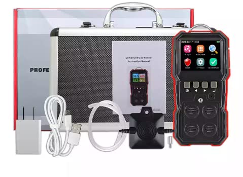 WT8811 4-in-1 Portable Gas Detector - Methane, CO, Oxygen & H2S Tester - Home & Industrial Safety Use for Leak Detection