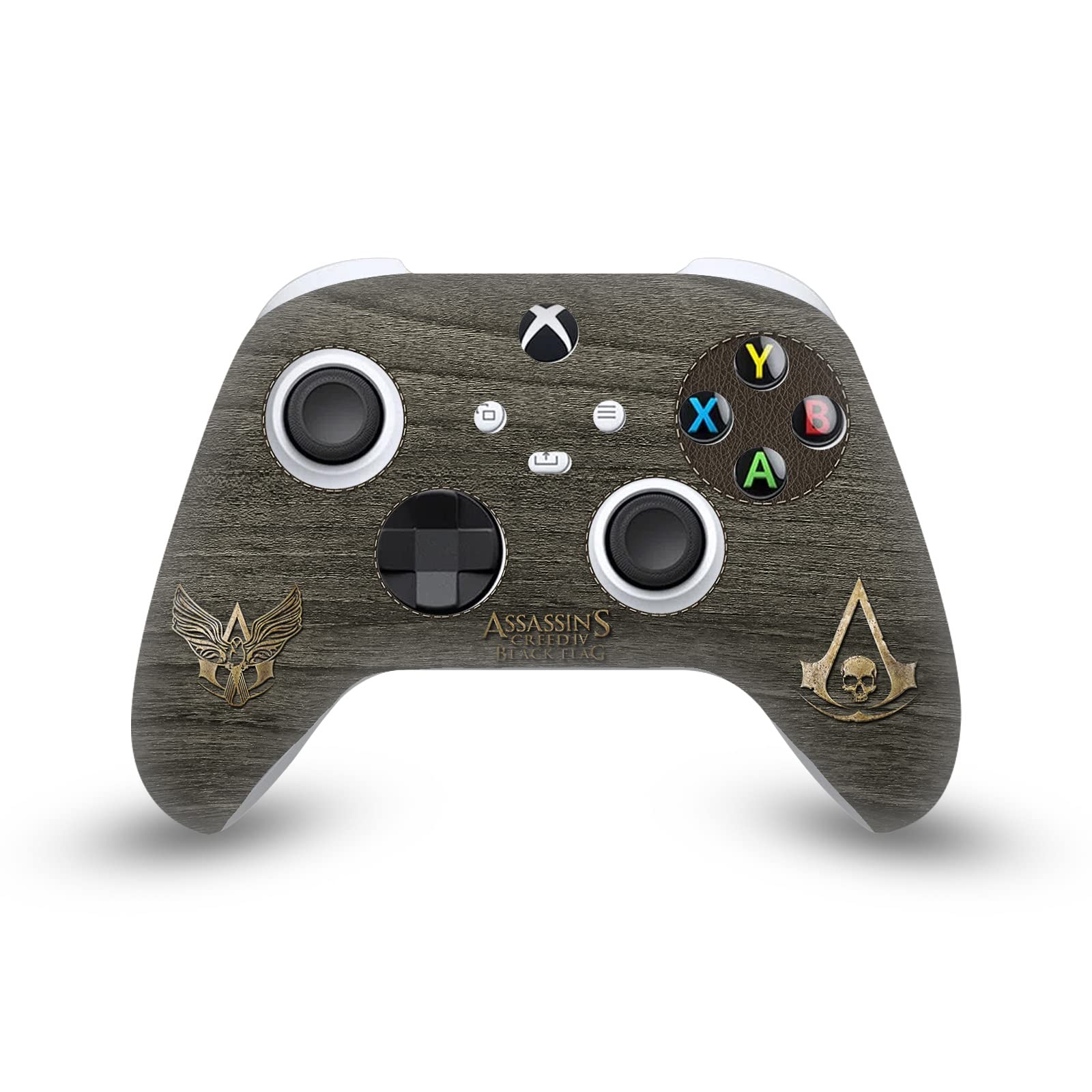 Officially Licensed Assassin's Creed Black Flag Wood & Gold Chest Vinyl Skin Decal - Compatible with Xbox Series X Console & Controller Bundle | Gaming Accessories for Xbox Fans & Collectors