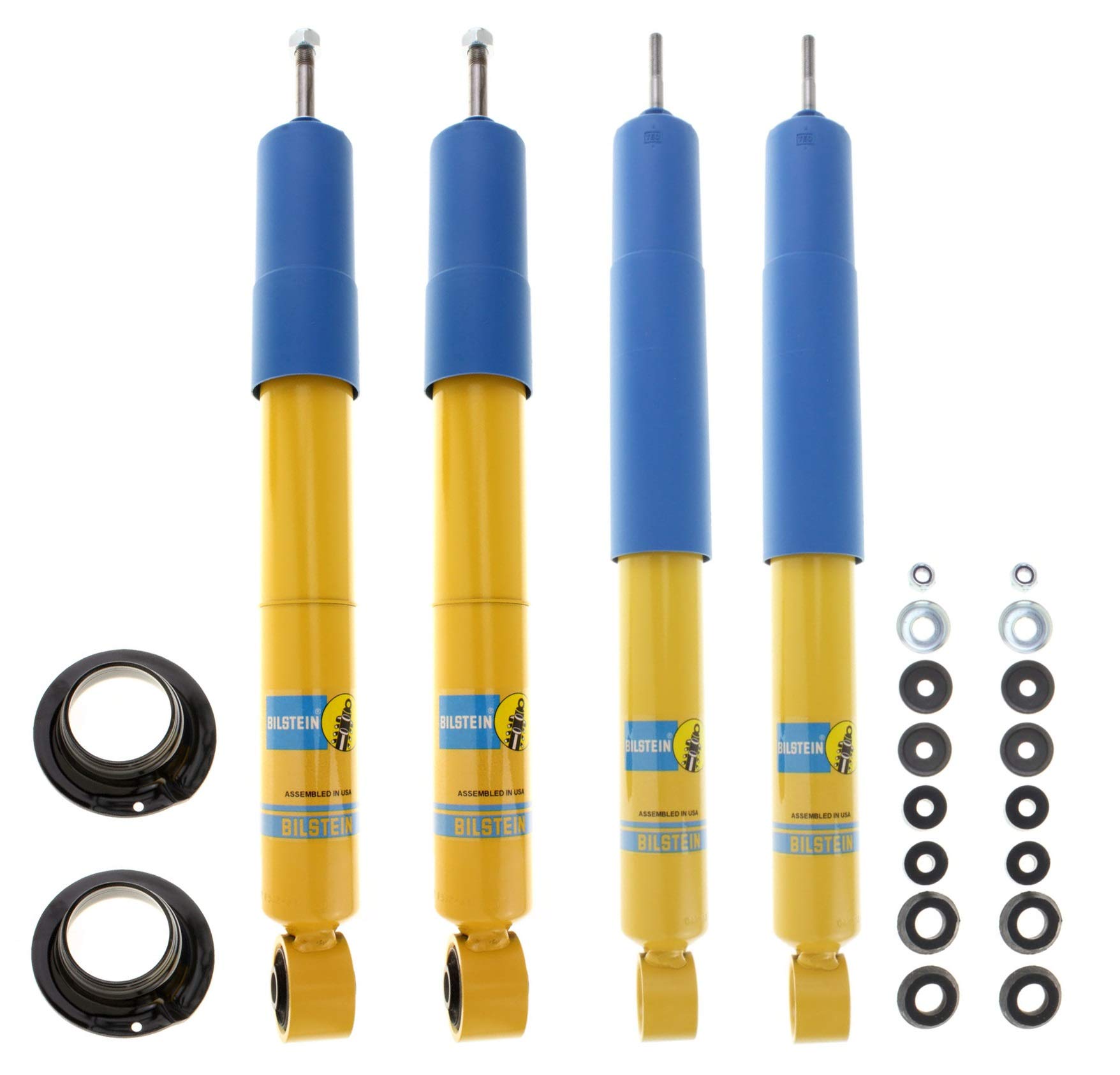 Bilstein B6 4600 Front & Rear Shock Absorbers Kit - Compatible with Toyota 4Runner 4WD (1996-2002) - Heavy Duty Performance for Off-Roading & Towing - Improve Ride Comfort & Stability on Rough Terrain