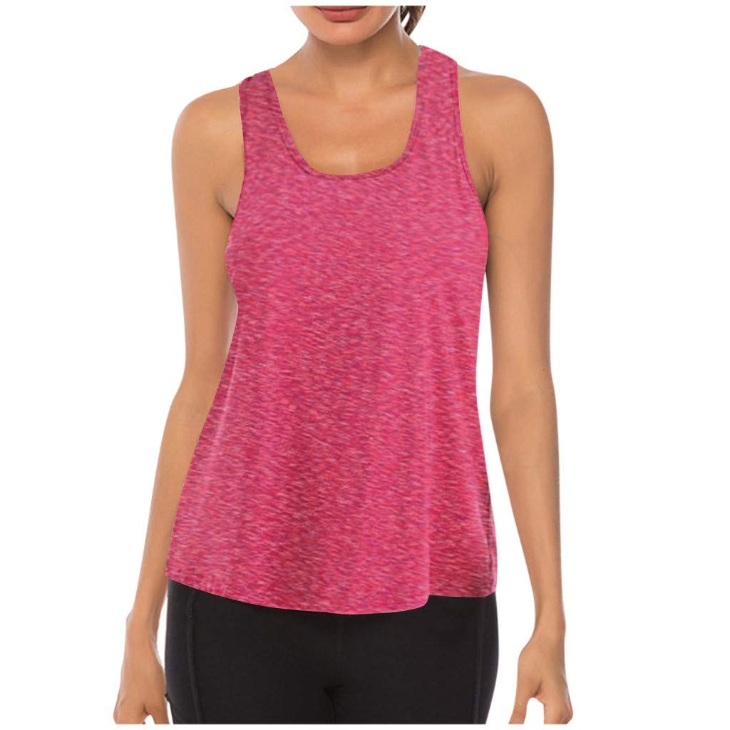 Women's Yoga Tops - Breathable Mesh Tank Sports Shirts for Fitness & Workouts | Summer Activewear for Yoga, Gym & Running