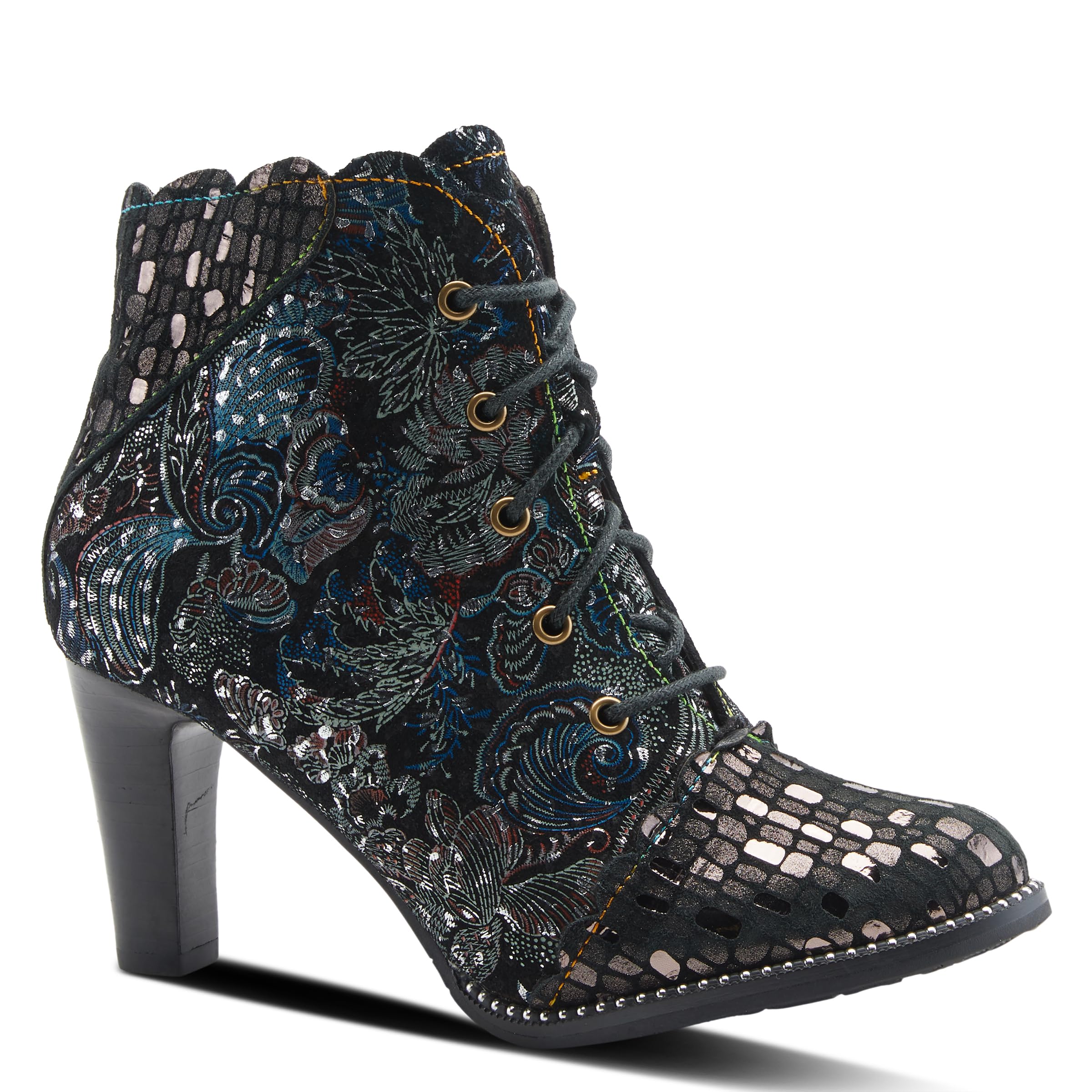L'Artiste Spring Step Women's Glitterail Bootie - Stylish Ankle Boots with Glitter Detail for Women | Perfect for Parties, Weddings & Night Out