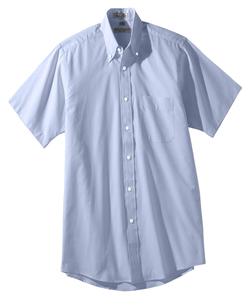 Edwards Garment Men's Big & Tall Pinpoint Oxford Dress Shirt - Classic Blue - XXXX-Large Tall Size - Perfect for Business Casual & Formal Office Wear