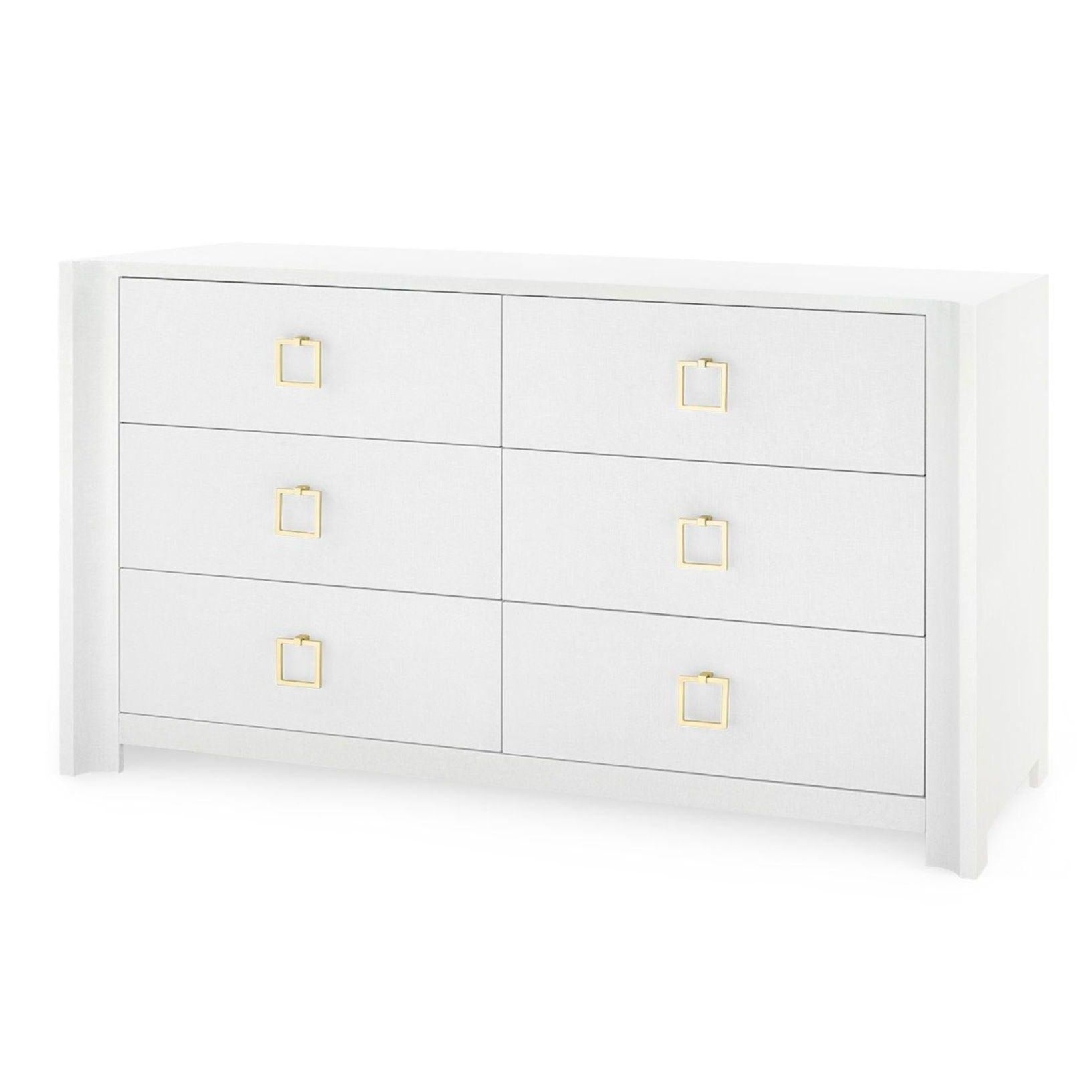 Audrey 6-Drawer Dresser in Cream - Customizable Handles | Perfect for Bedroom, Living Room & Office Storage