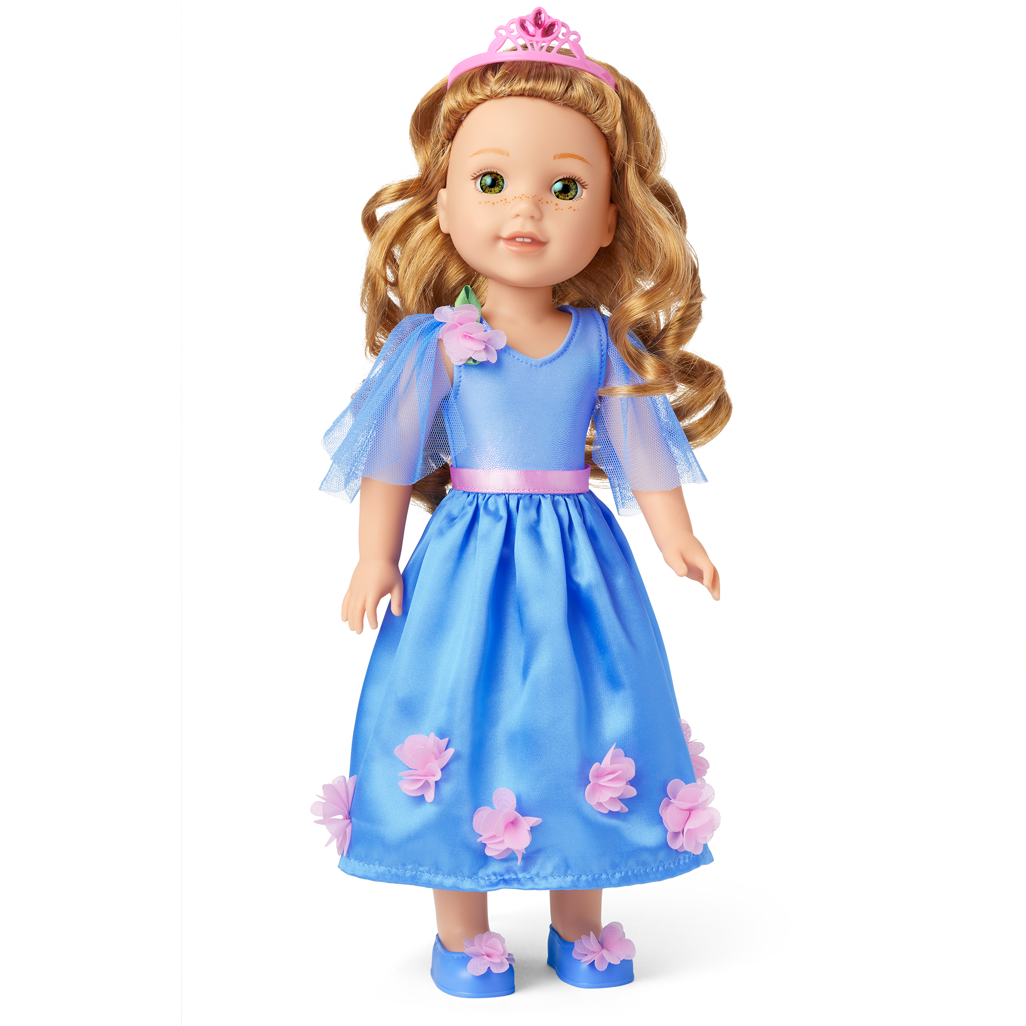 Fairy Tale Florals Outfit for WellieWishers™ Dolls | Adorable Floral Dress for 18