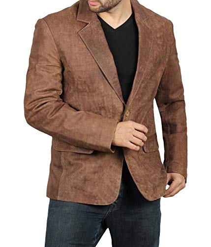 Brown - Mens Leather Blazer