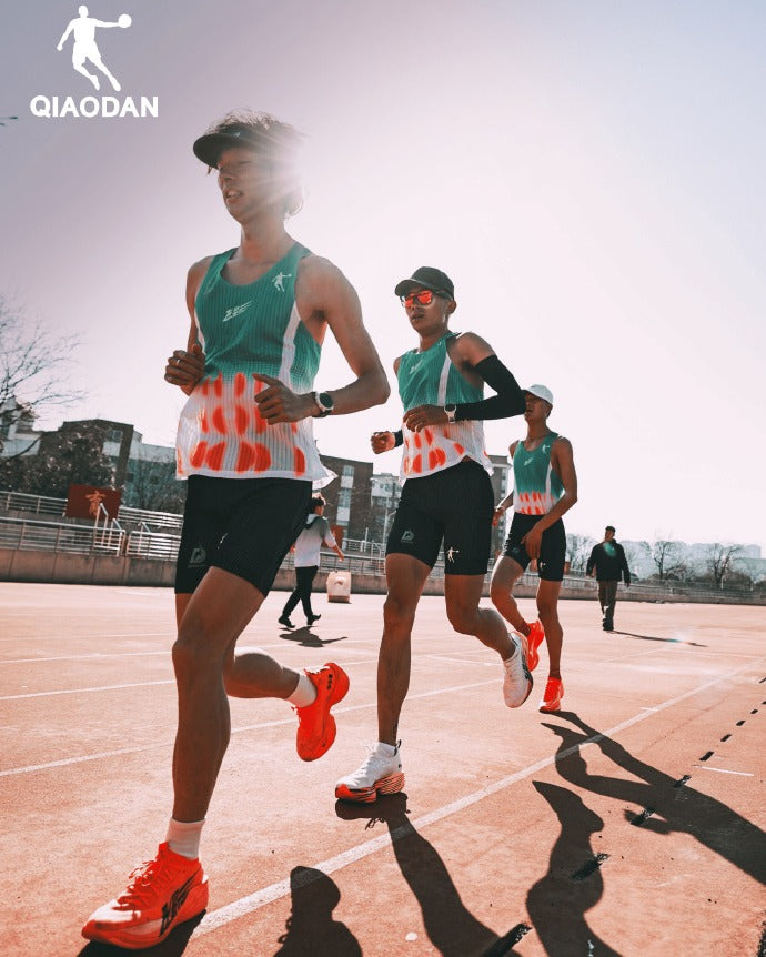 Qiaodan Men's Running Vest - Lightweight Breathable Green Workout Top for Jogging, Gym & Outdoor Sports