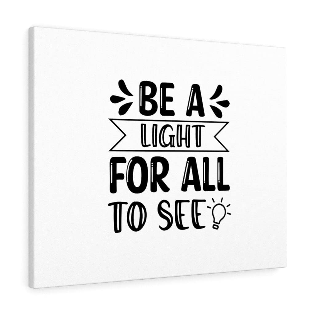 Christian Wall Art - Bible Verse Print 'Be A Light for All to See' - Inspirational Scripture Wall Decor for Home, Church & Office - Ready to Hang Gift for Christmas, Housewarming & Christian Weddings