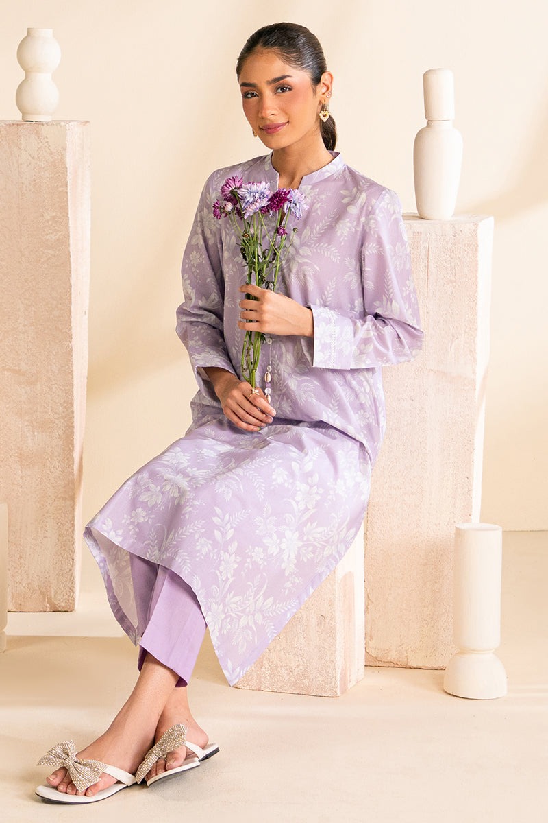 MAUVE DREAM 3 PC PRINTED LAWN SUIT for Women - Floral Embroidered Cotton Outfit for Summer, Parties & Weddings - Elegant Pakistani Fashion Dress Set