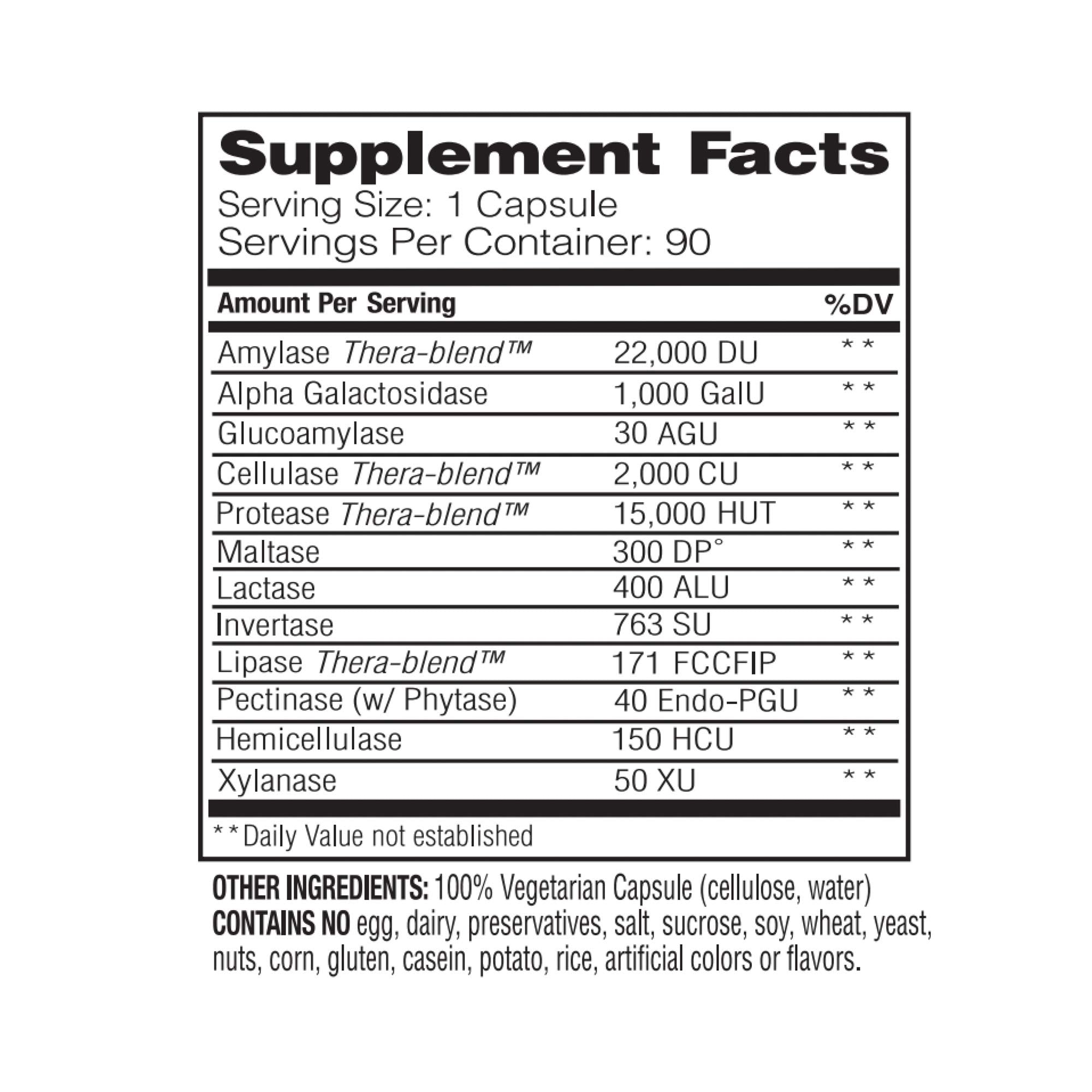 Enzymedica VeggieGest Digestive Enzymes - 90 Capsules for Plant-Based Digestion Support | Vegan & Gluten-Free Supplement for Bloating & Gut Health | Ideal for Vegetarians & Sensitive Stomachs