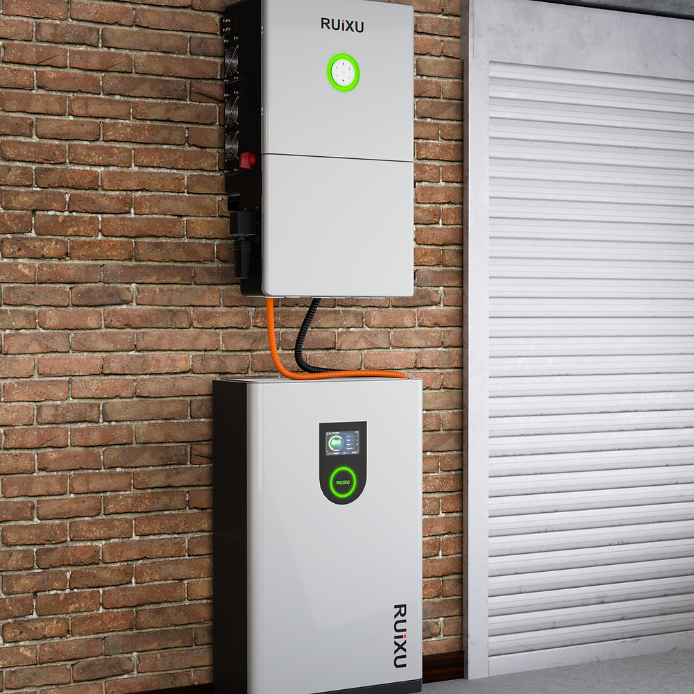 RUiXU 12K Split Phase Hybrid Inverter with UL1741 Certification - Perfect for Off-Grid Solar Systems & Home Energy Backup