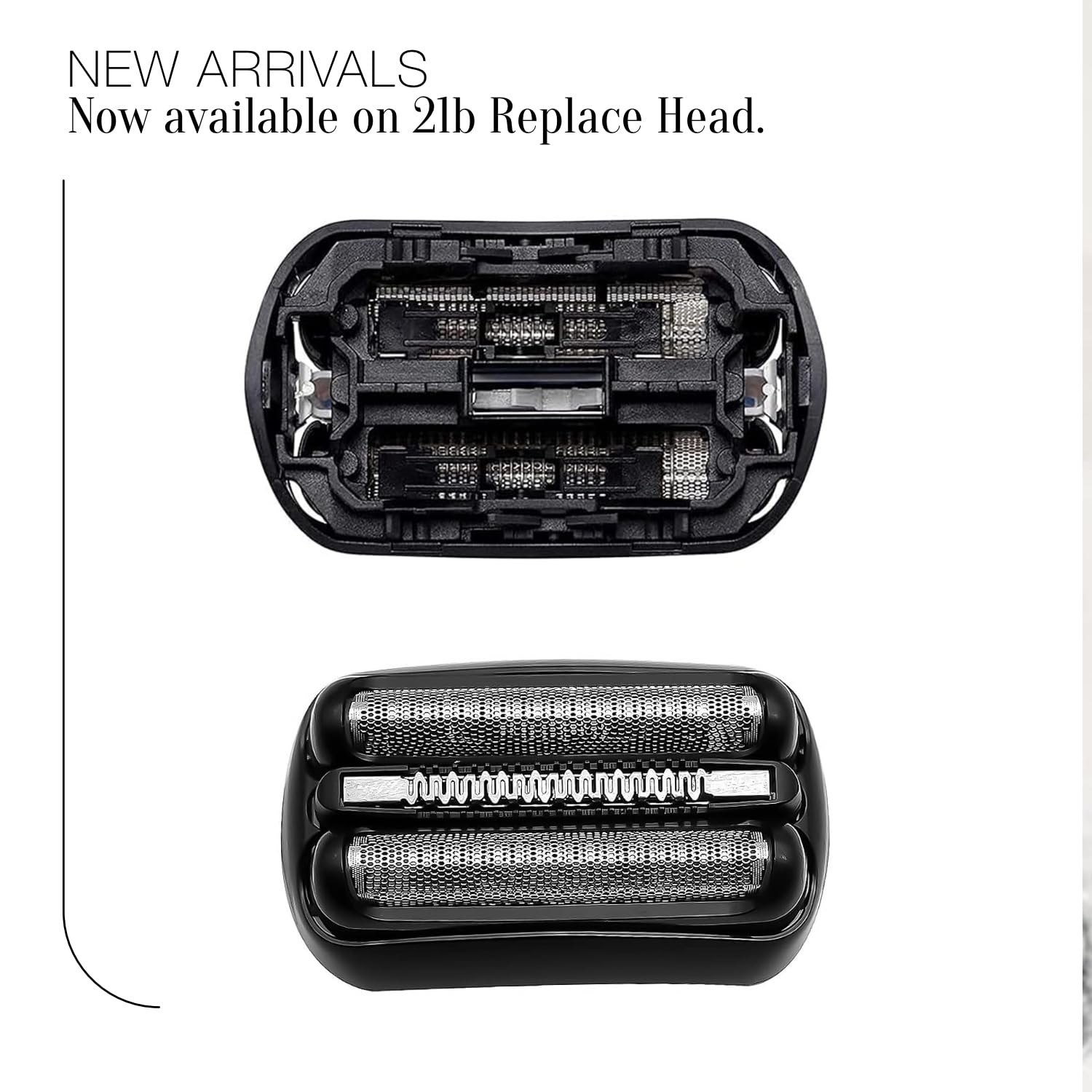 Braun Series 3 Replacement Shaver Head 21B - Compatible with Braun 300s & 310s Electric Razors - Precision Trimmer Blades for Smooth Shaving at Home or Travel