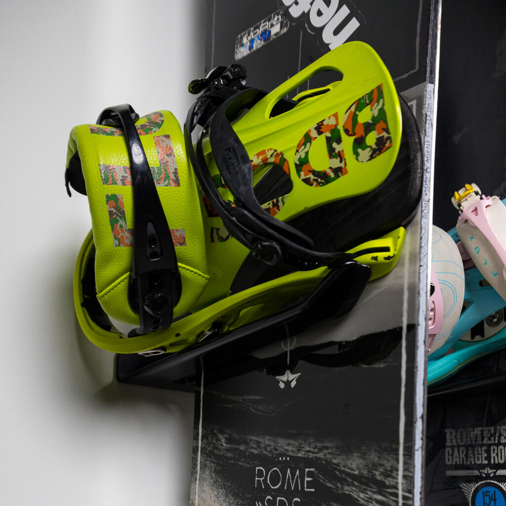 PRx Ski and Snowboard Wall Mount Rack - Space Saving Gear Storage for Winter Sports Equipment - Perfect for Garage, Basement or Cabin Organization