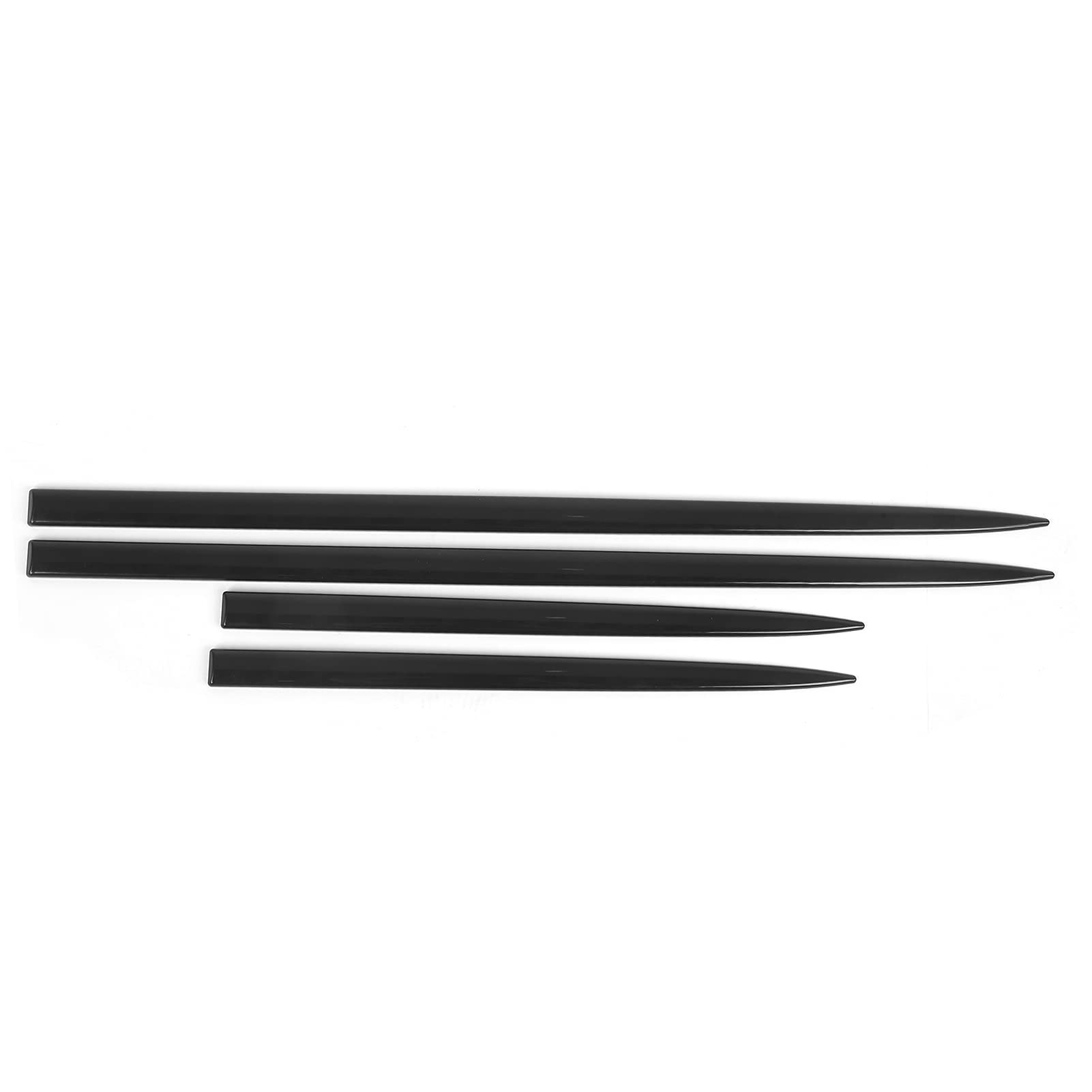 Universal 4Pcs Bright Black Car Body Side Trim - Auto Door Protector for Dents & Scratches | Perfect for Parking Lots, Garages & Daily Commute Protection