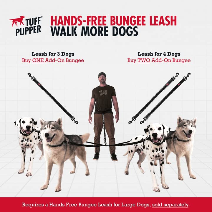 Bungee Leash for Large Dogs up to 125 lbs - Hands-Free Add-On Accessory | Compatible with Two Large Dog Bungee Leashes (Sold Separately) | Perfect for Walking, Running & Hiking with Multiple Dogs