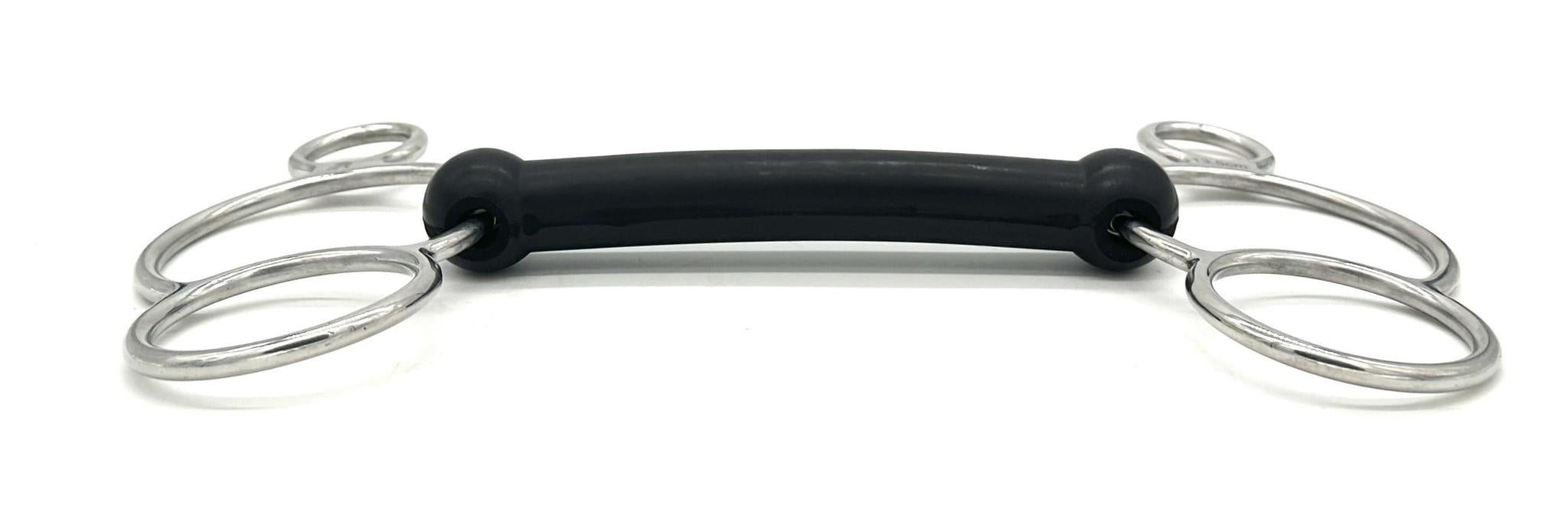 Jake Adams Soft Flexi Mouth 2 Ring Bit for Horses - Gentle Training Bit for Dressage, Jumping & Trail Riding - Comfortable Flexible Horse Bit for Sensitive Mouths