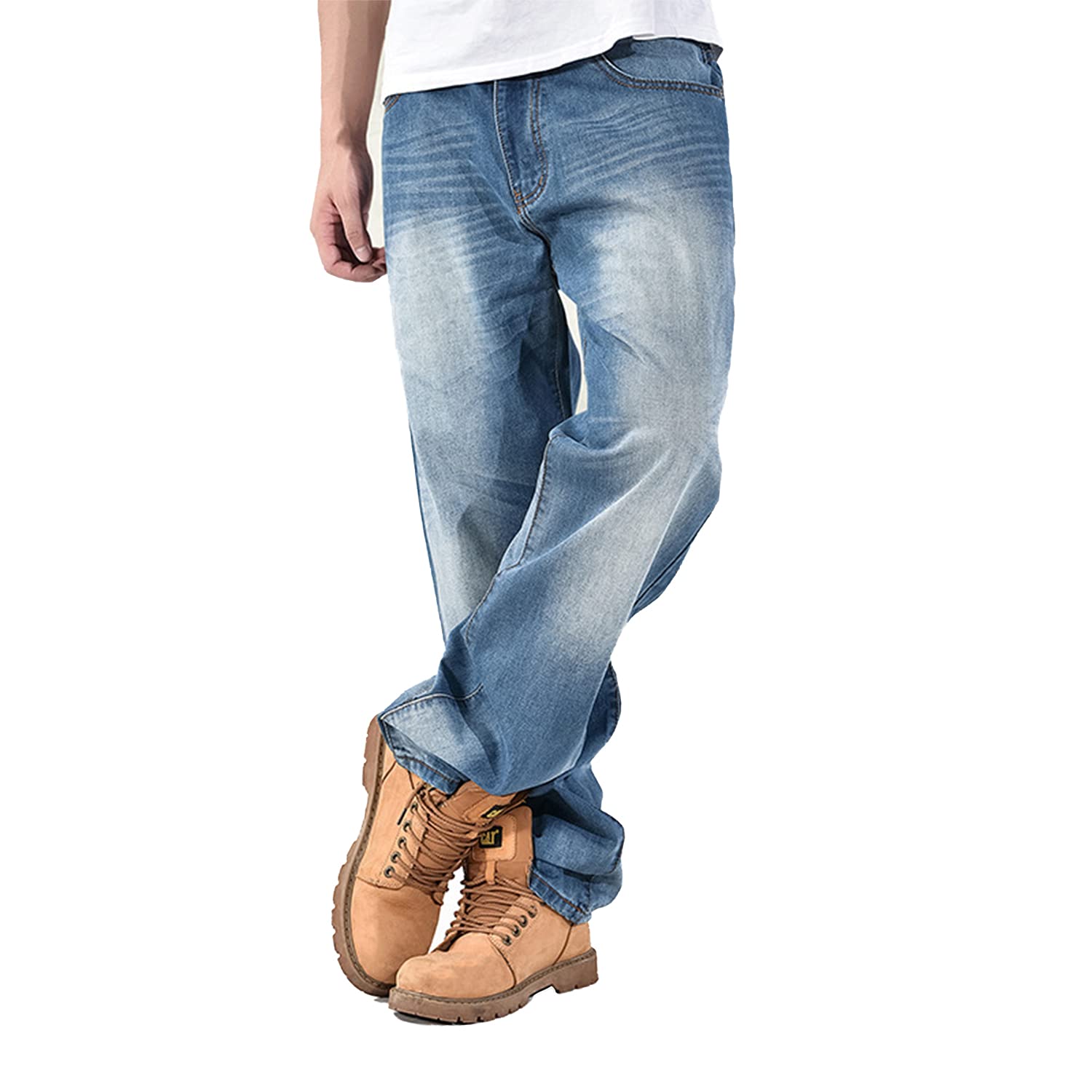 Vintage Baggy Hip Hop Denim Jeans for Men - Loose Fit Skateboard & Dance Pants - Perfect for Streetwear, Hip Hop Fashion, and Urban Street Style
