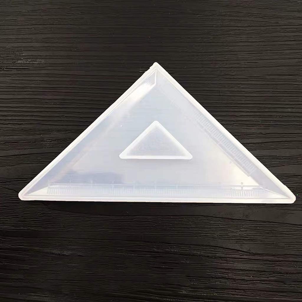 4 Shapes Silicone Resin Ruler Molds - Straight, Square, Triangular Rulers & Protractor for DIY Craft Projects - Perfect for Baking, Soap Making, Candle Making, and Resin Art