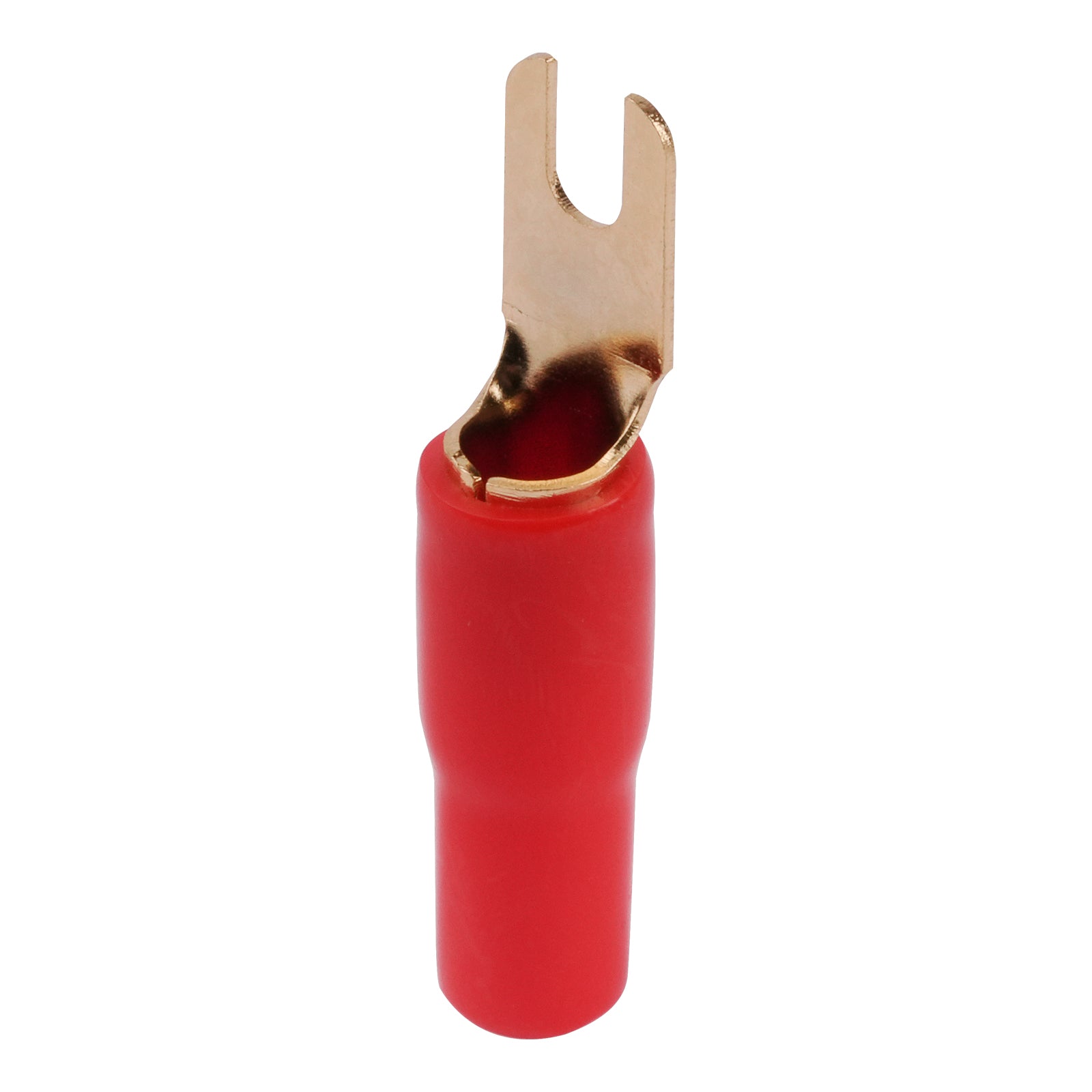8GA Spade Terminal Red (PTSX 8RED) - High-Quality Electrical Connector for Automotive, Marine, and DIY Projects - Perfect for Battery, Speaker, and Power Wiring Connections