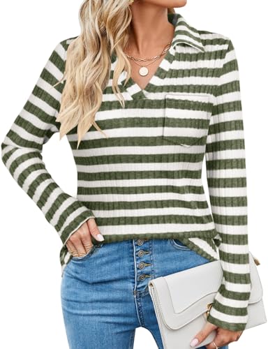 Striped-green/White