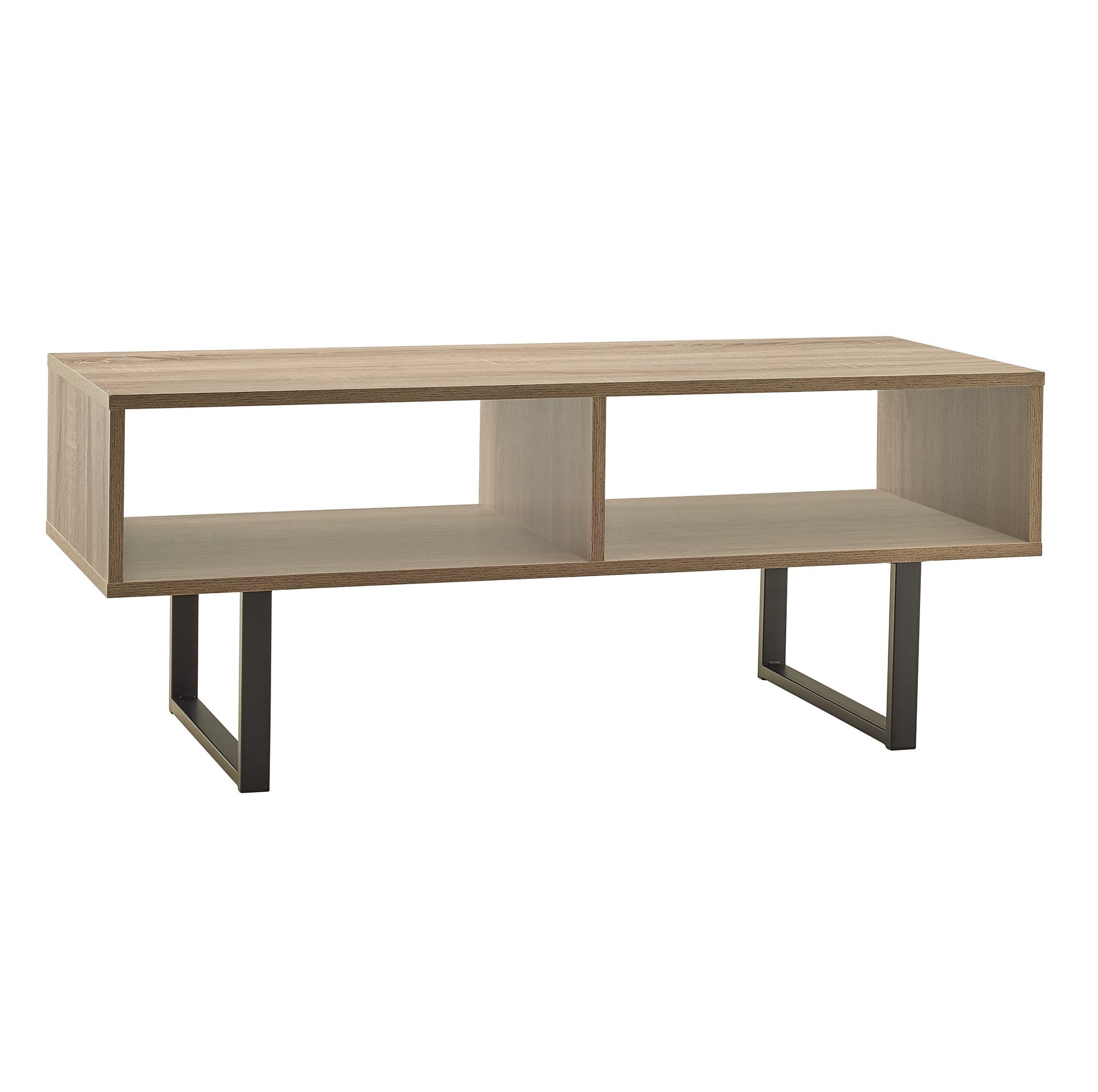 ClosetMaid 1315 Modern Gray Wood Coffee Table with Storage Shelves - Rectangular Living Room Furniture for Small Spaces, Home Decor & Organization