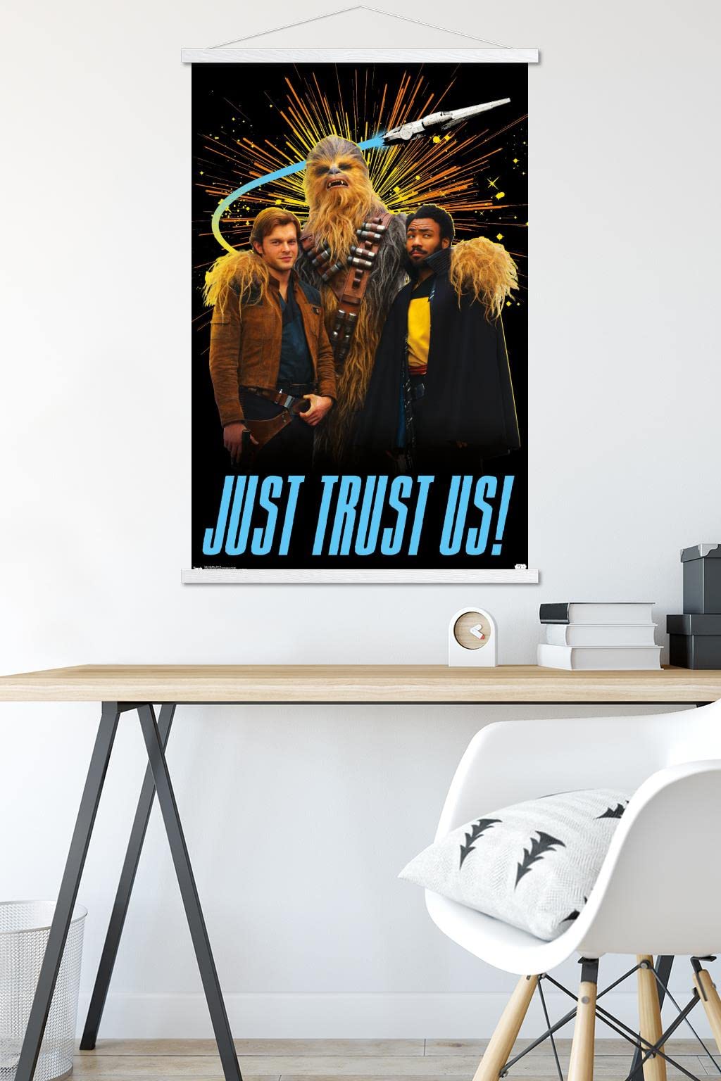Star Wars: Solo - Trust Us Wall Poster 22.375x34 Inches - Premium Movie Poster Print with White Hanger - Perfect for Bedroom, Game Room & Office Decor