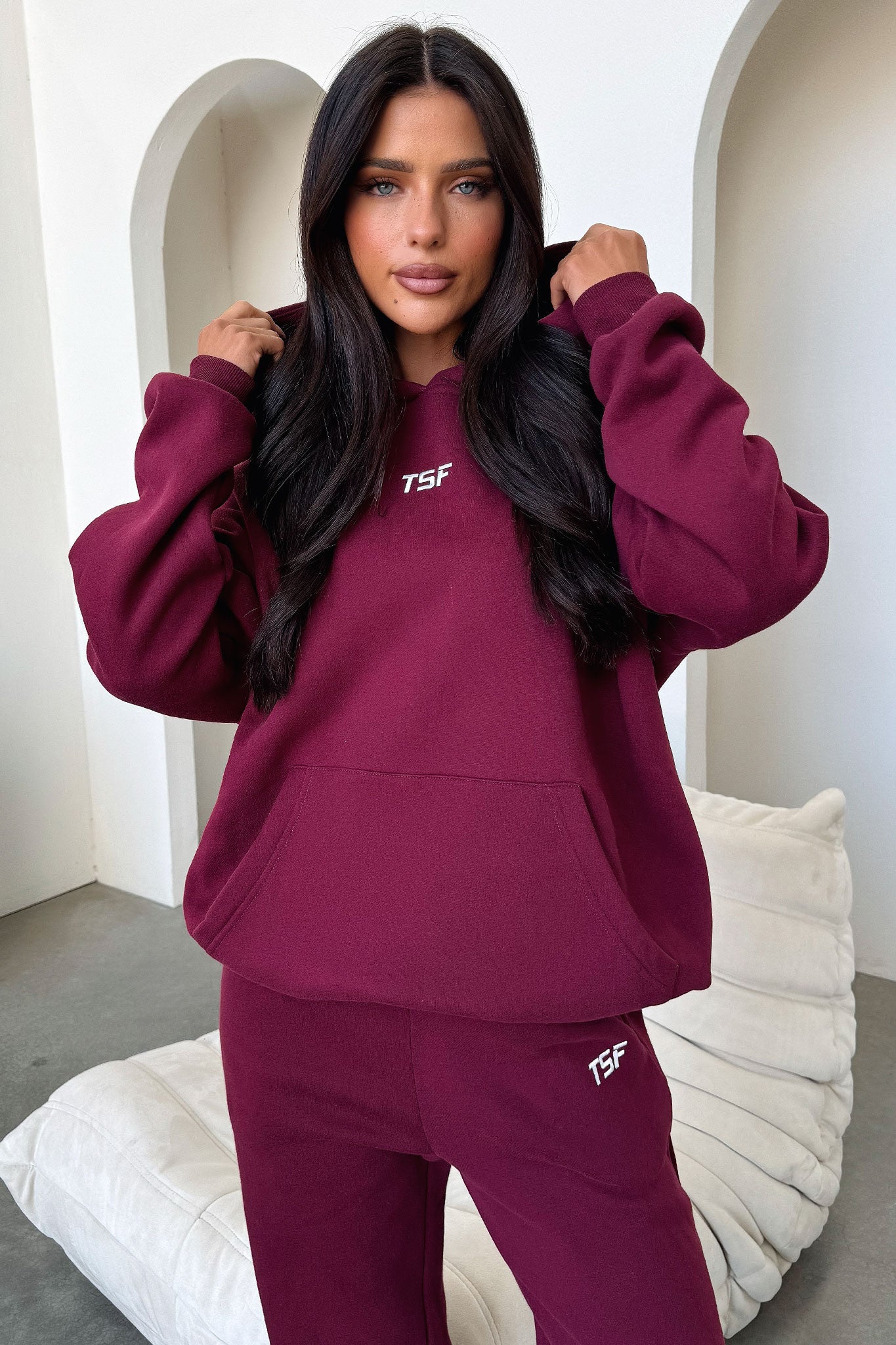 Kaztek Comfortable Sweatpants for Men & Women - Soft Maroon Joggers for Lounge, Gym & Casual Wear