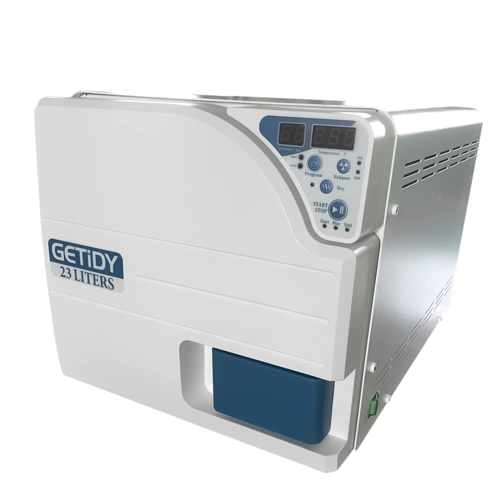 Getidy 23L Digital LCD Screen Steam Autoclave Sterilizer with Drying Function - Professional Medical Equipment for Dental Tools, Tattoo Needles & Beauty Salon Instruments